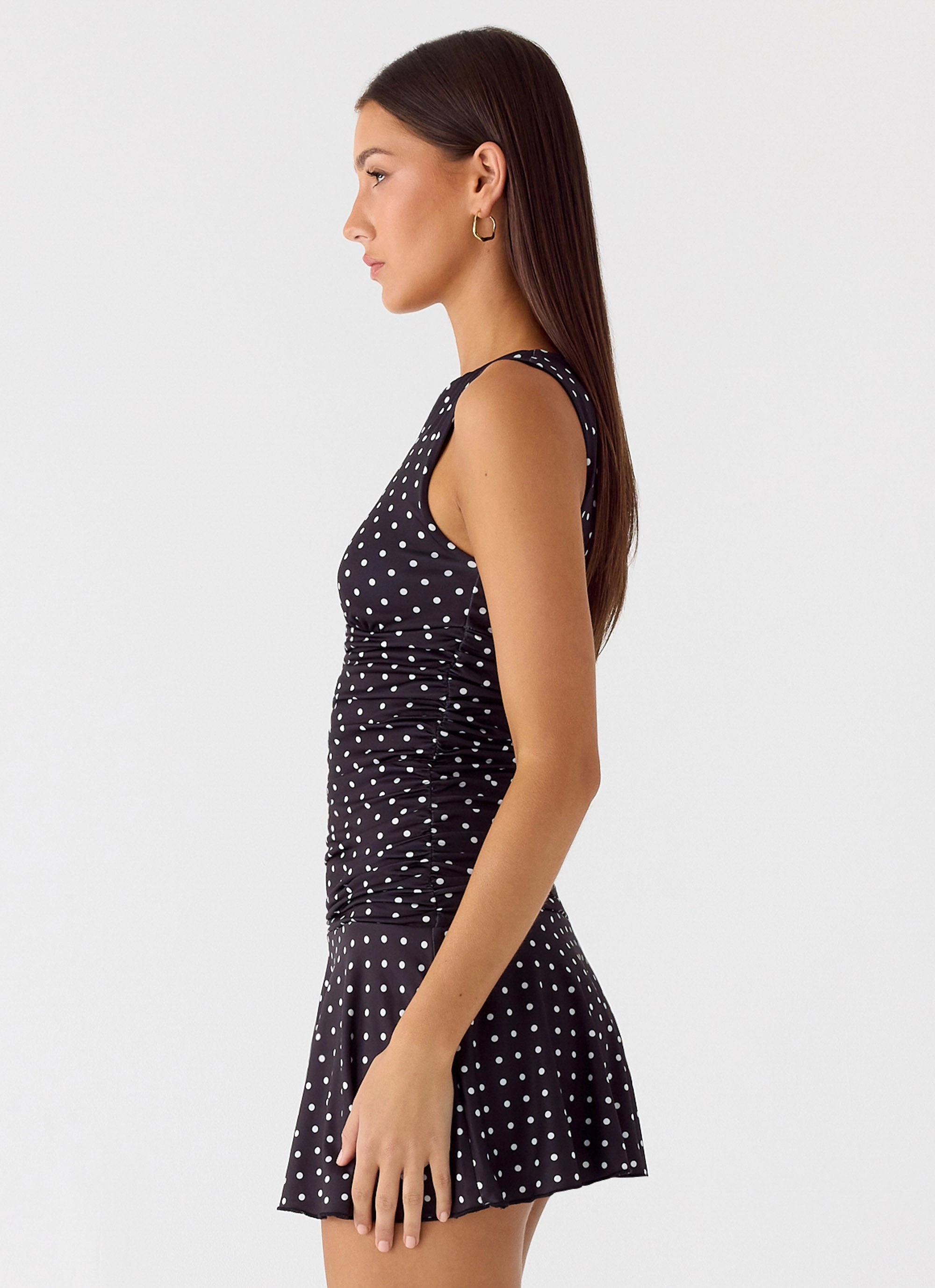 Sweet Mood Kelda Mini Dress - Black Polkadot