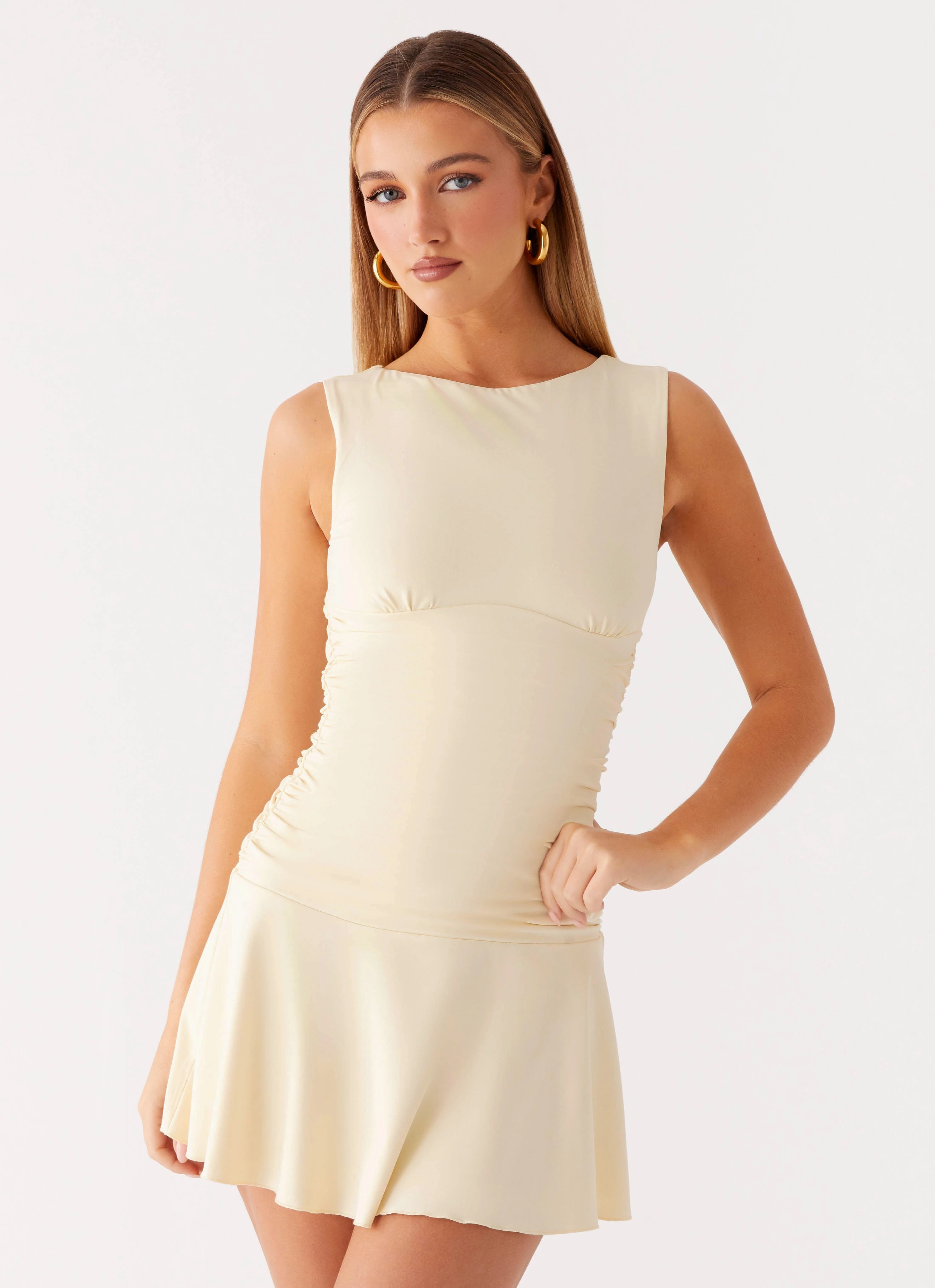 Kelda Mini Dress - Yellow luxe feel