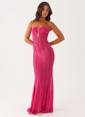 Bloom Zone Comfortable Wear Kennedy Maxi Dress - Fuchsia