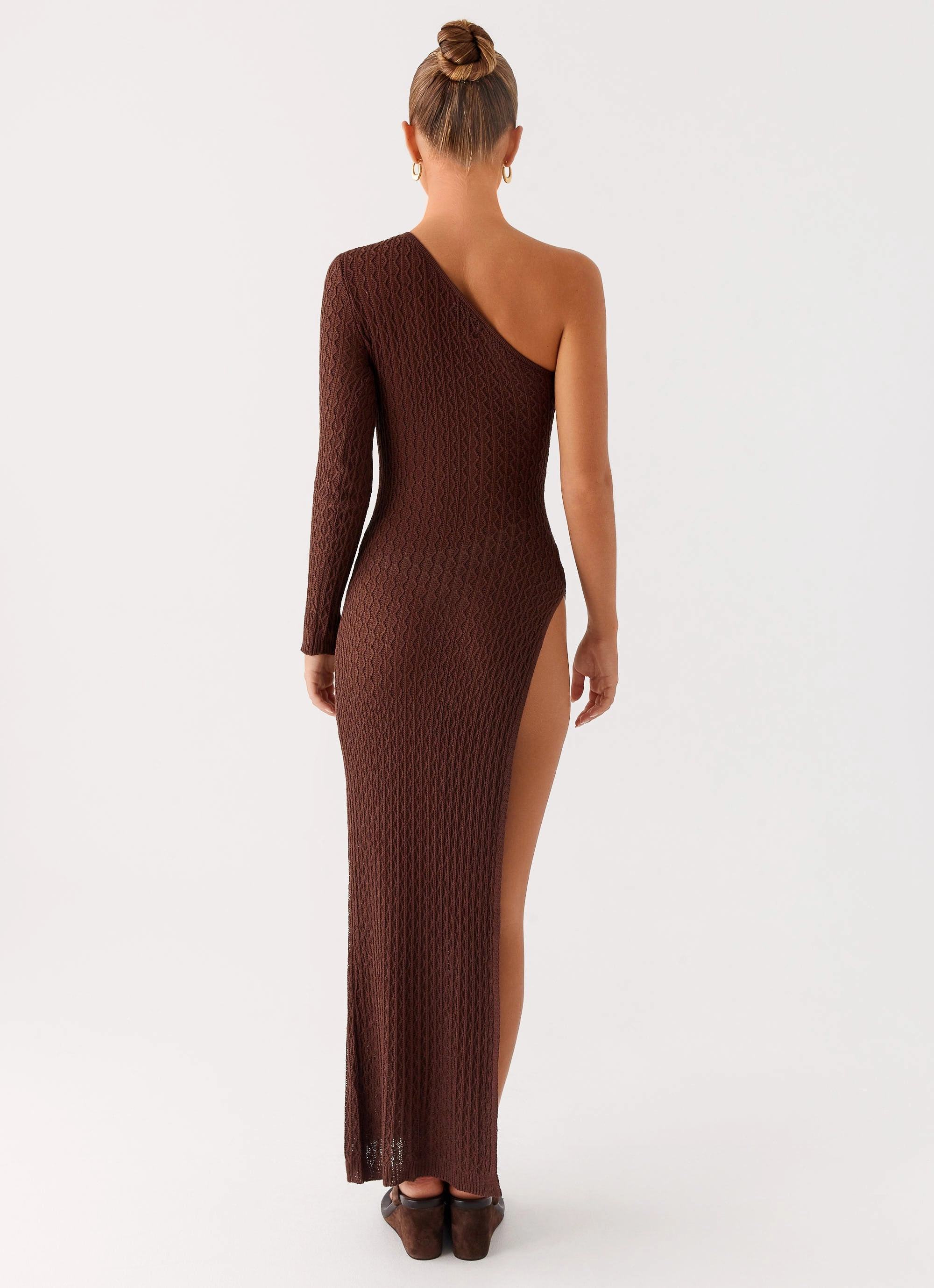 Daily Favorite Youthful Feel Kerri Knit Maxi Dress - Dark Chocolate