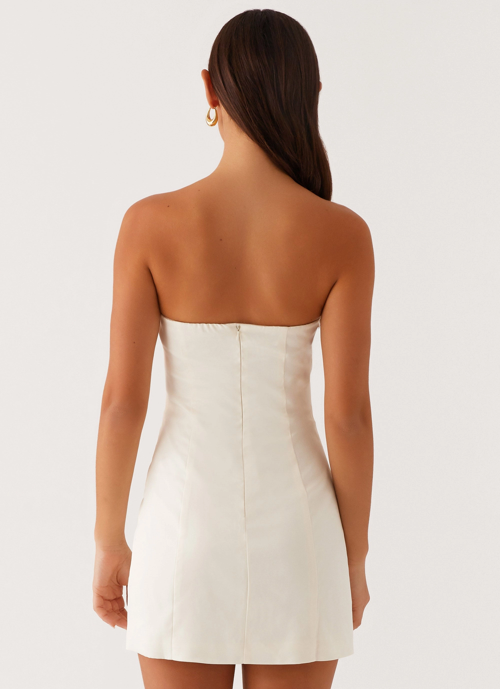 Exclusive-Design Kessie Mini Dress - Ivory