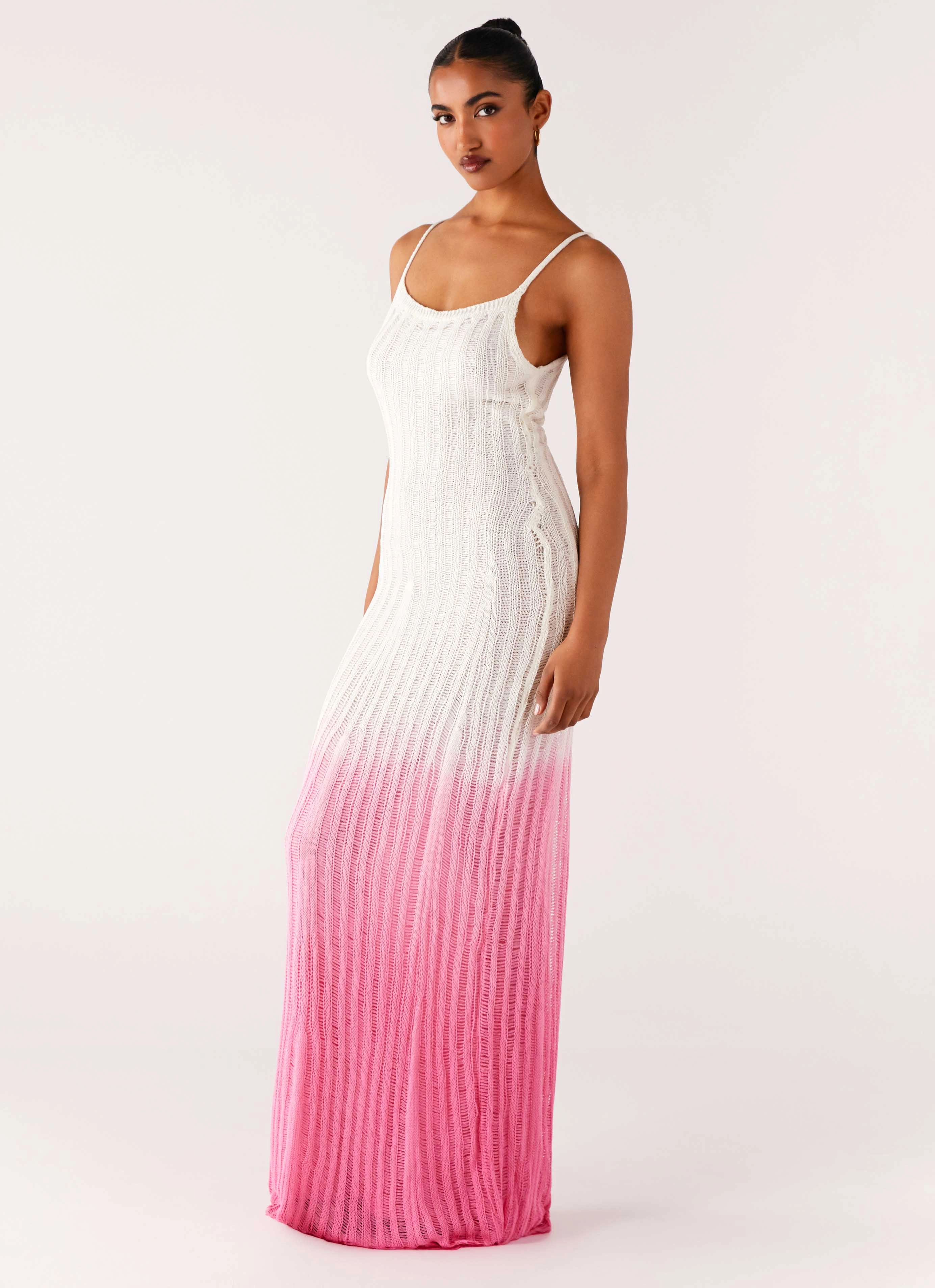 Romantic Style Heritage-Brand Kiki Maxi Dress - Pink Ombre