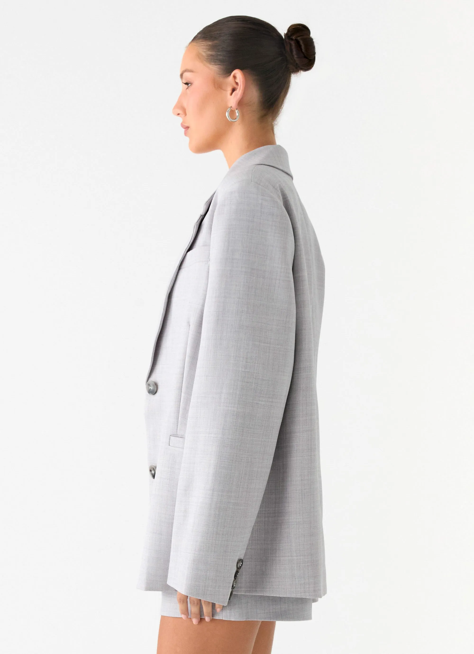 Range Fall Commute Kingston Oversized Blazer - Grey