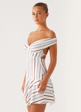 Effortless weekend dress Kirby Mini Dress - Blue Stripe