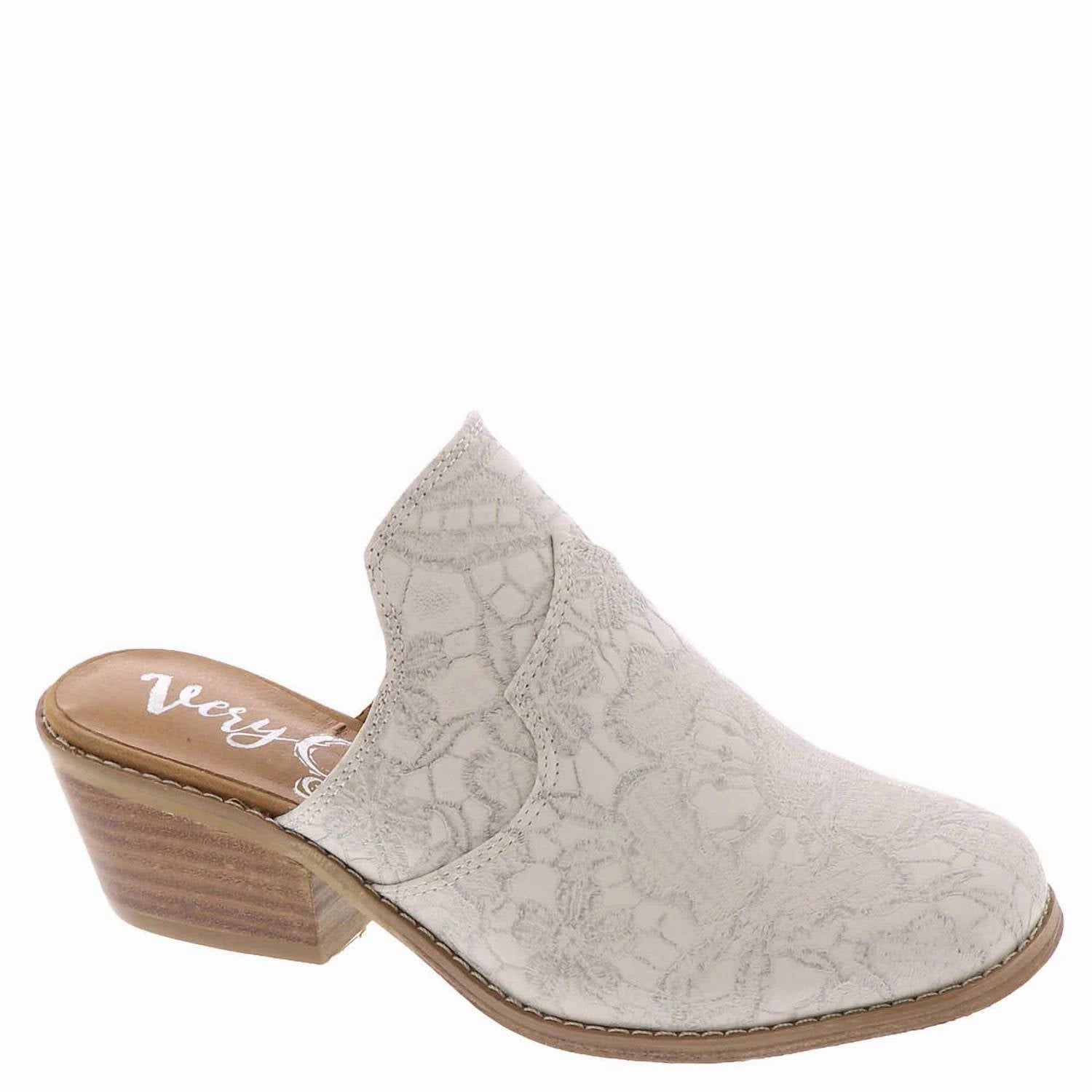 Comfortable Women's Crown Mules In White