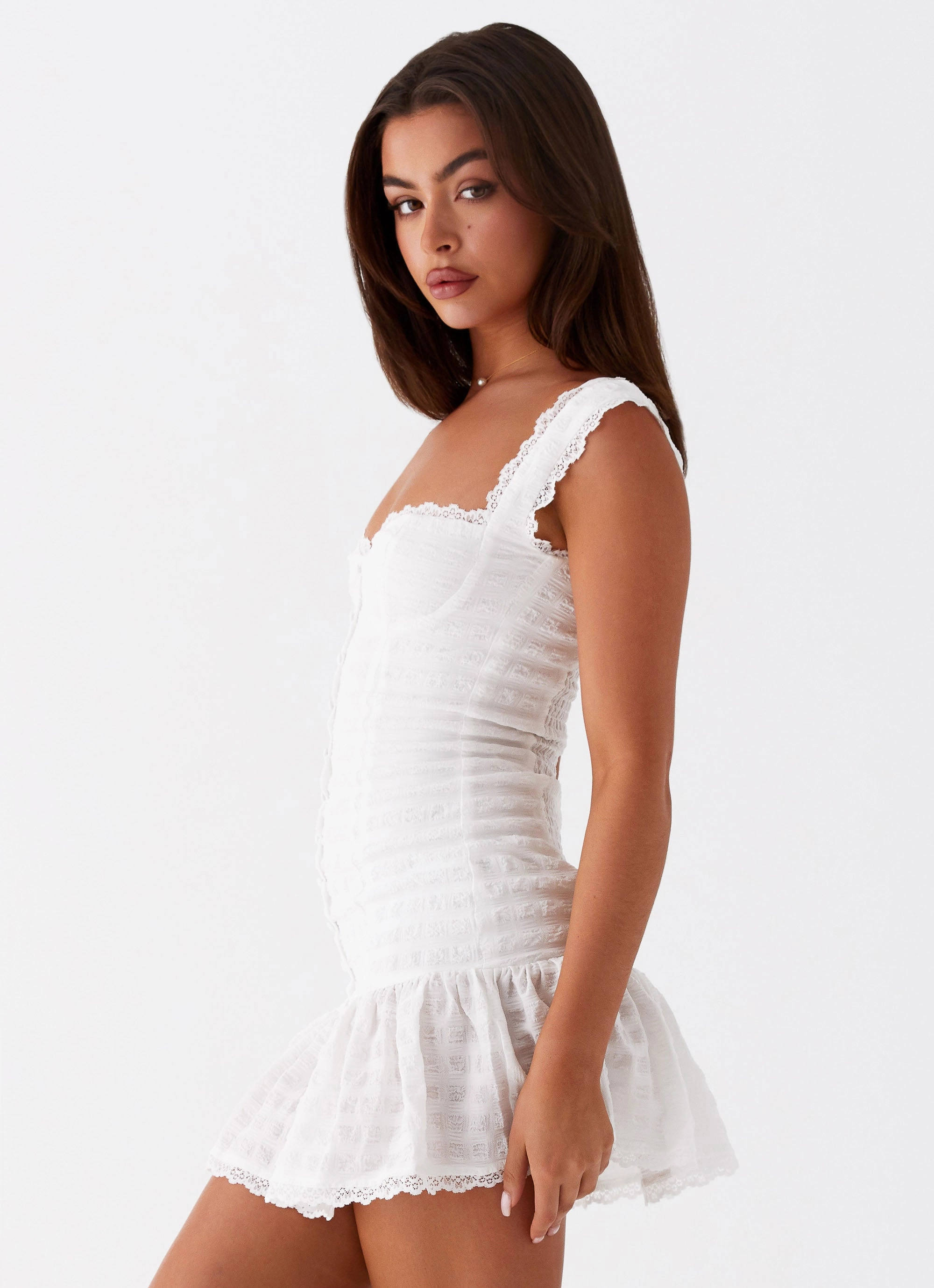 Kristina Mini Dress - White Perfect Day-to-Night Bold Mood