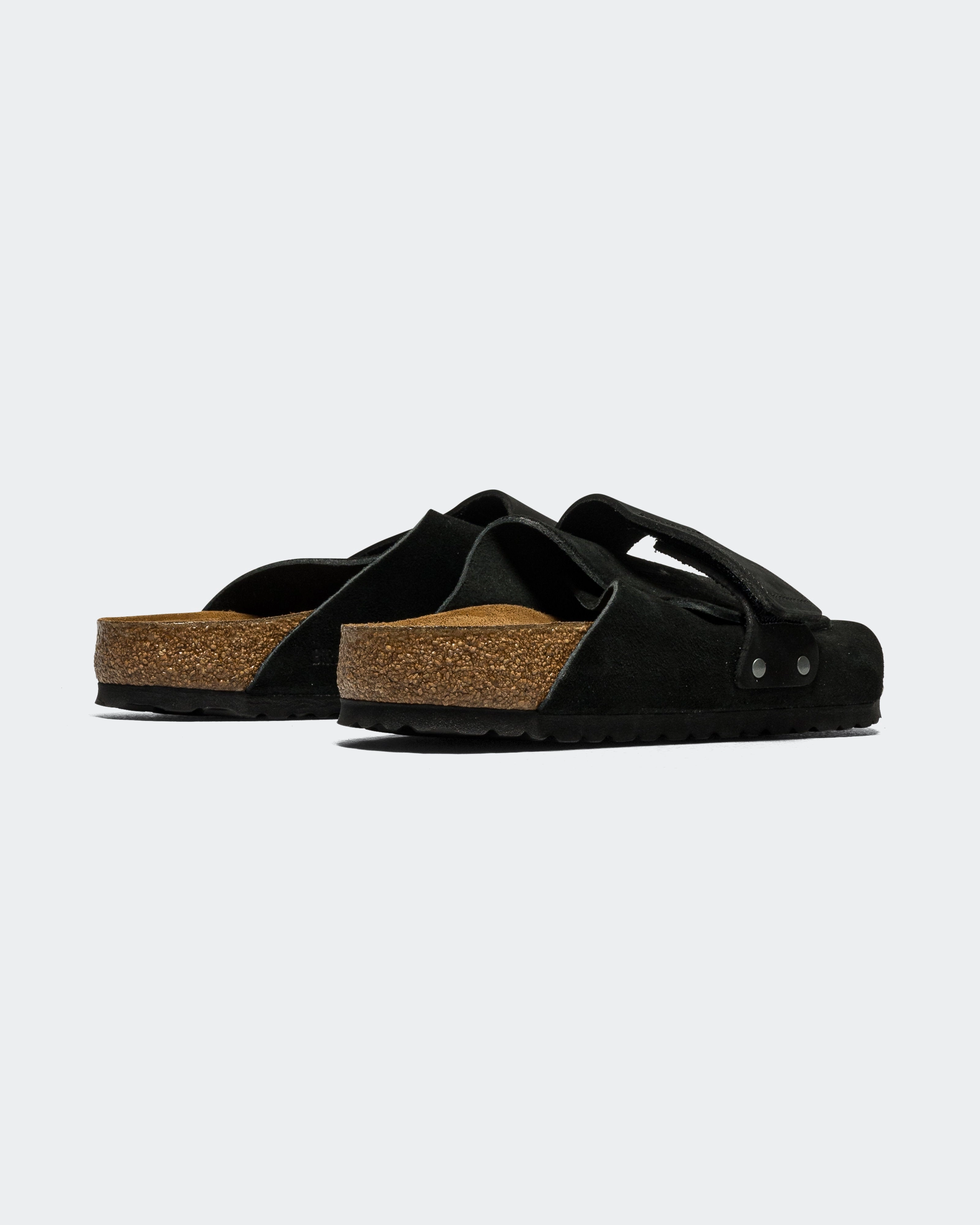 Kyoto - Black Suede/Nubuck Leather EVA sole Breathable Flats