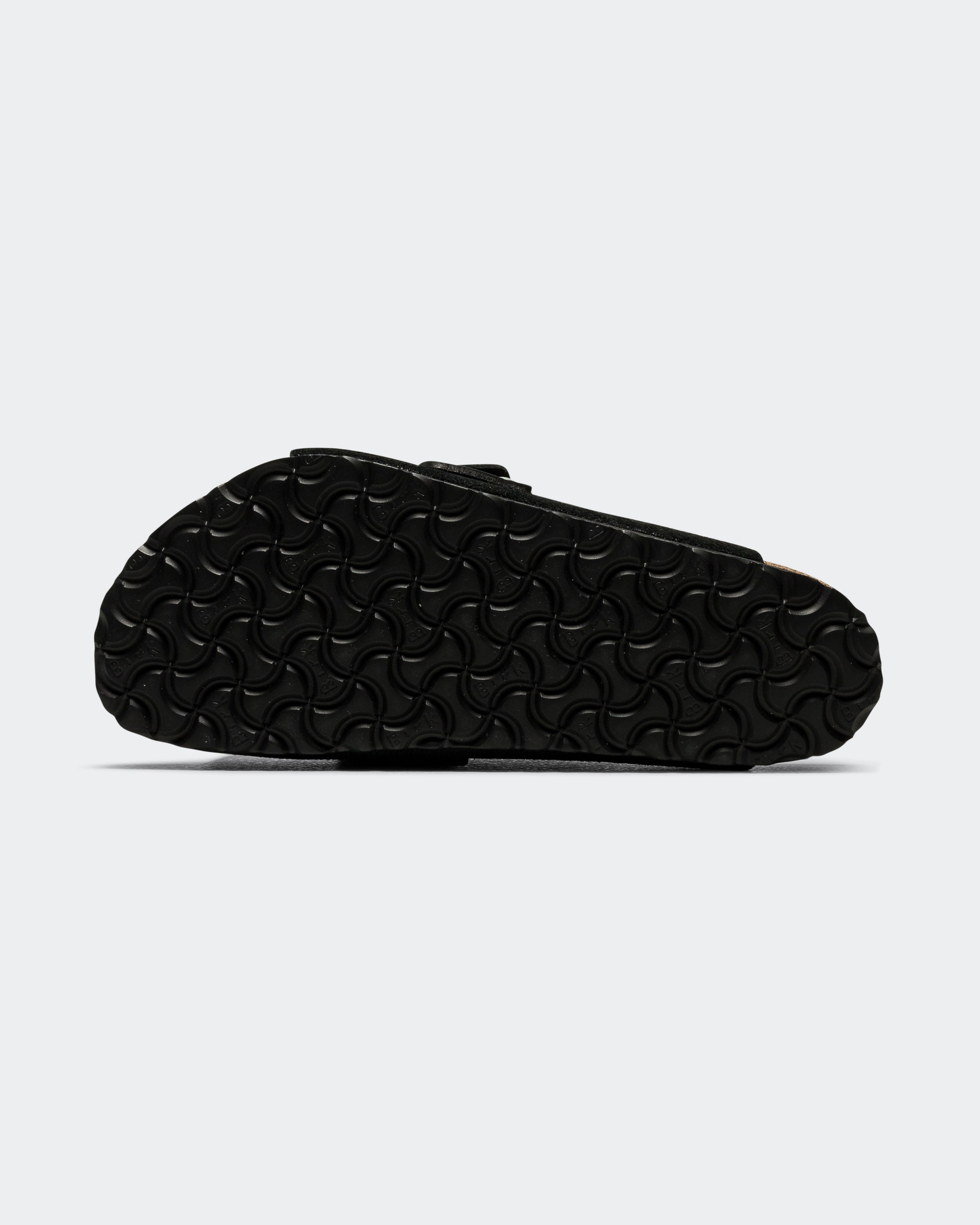 Kyoto - Black Suede/Nubuck Leather Practical Design Espadrille Style