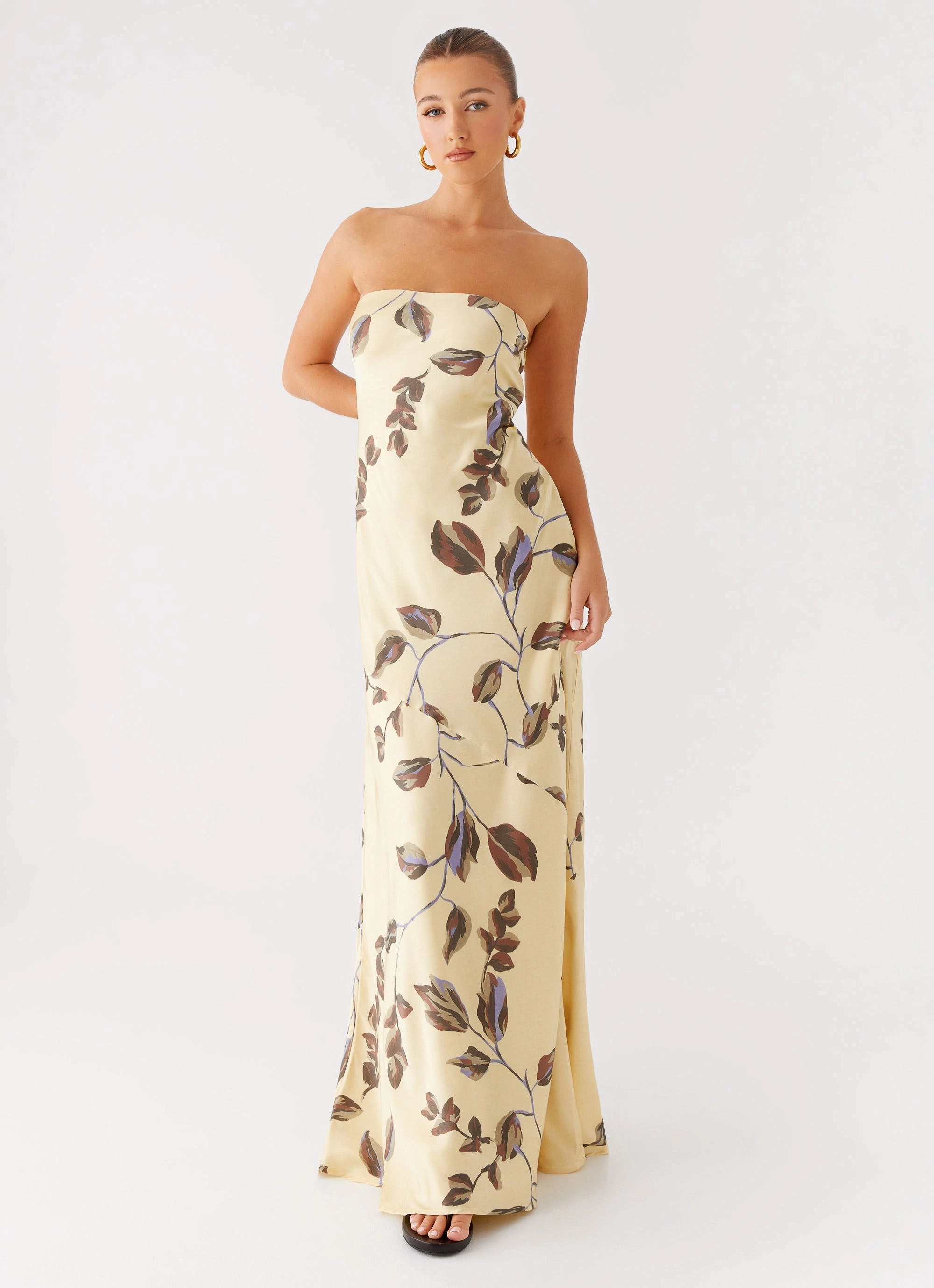 Alisa Strapless Maxi Dress - Buttercream Bliss ReversibleStyle Easy Going