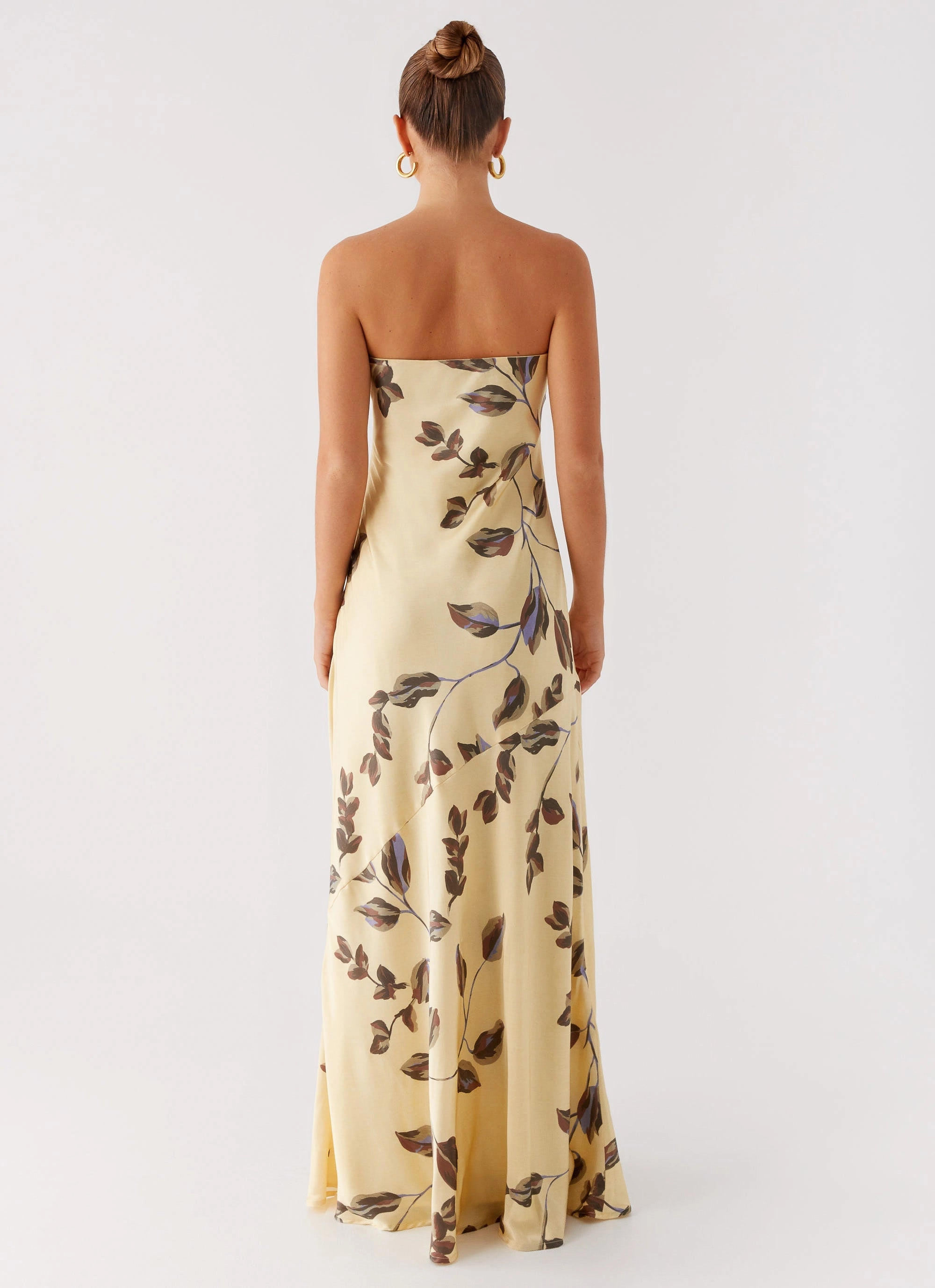 Fashionable Style Match Quick Alisa Strapless Maxi Dress - Buttercream Bliss
