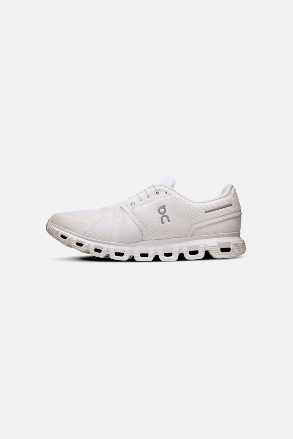 On Running Men's Cloud 6 in White PUMidsole Non Restrictive Collar Padding