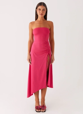 Laoise Midi Dress - Hot Pink Minimal Comfort