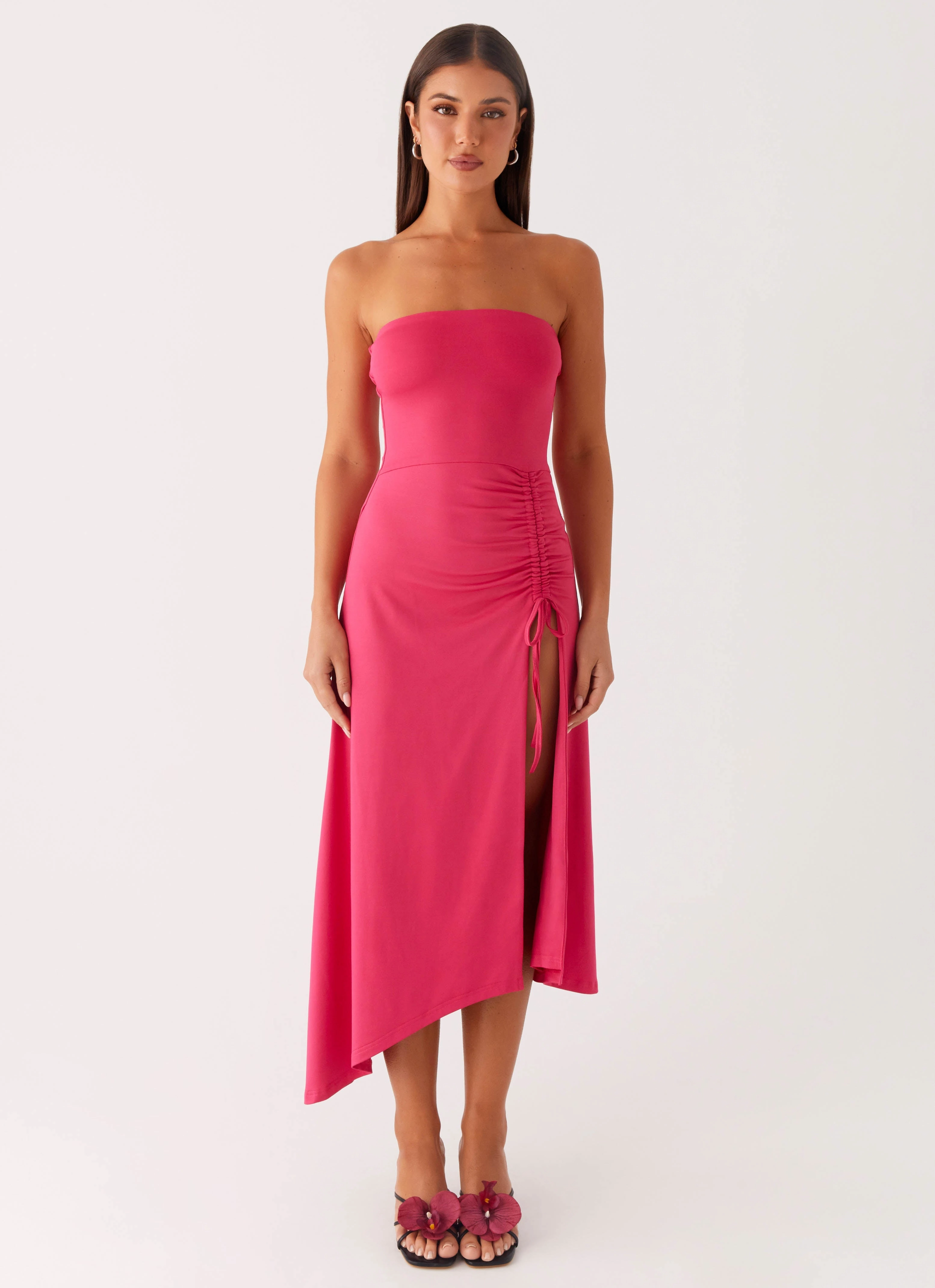 Laoise Midi Dress - Hot Pink Minimal Comfort