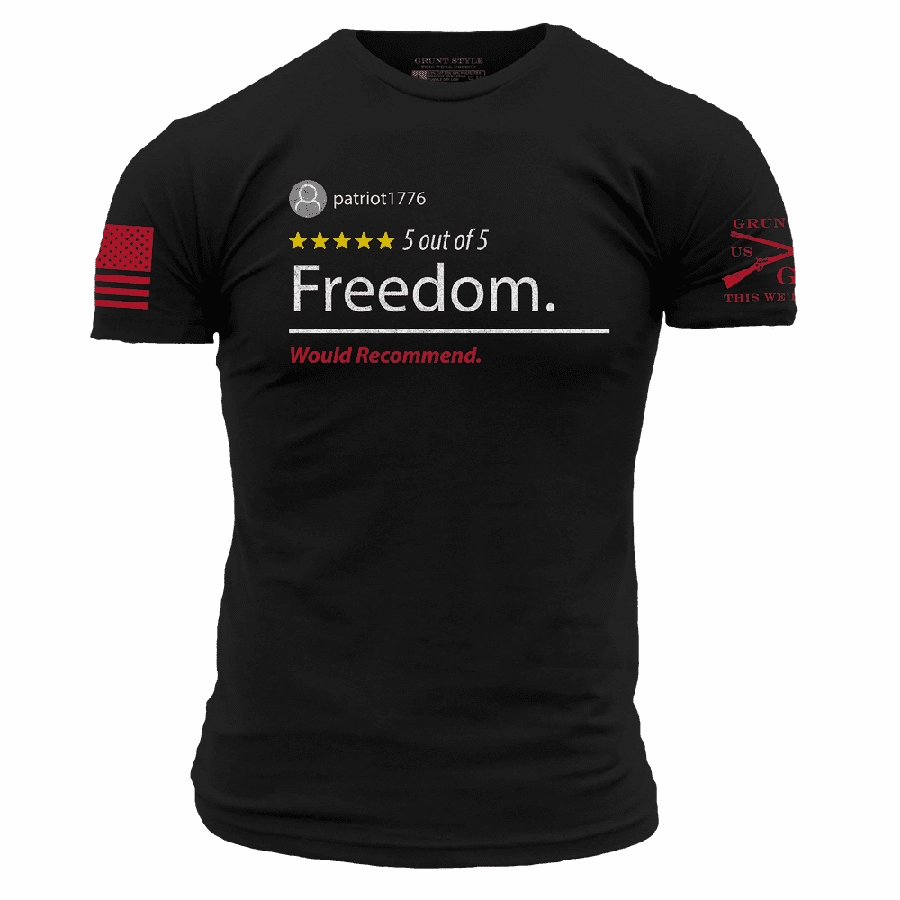 Men's 5 Star Freedom T-Shirt - Black