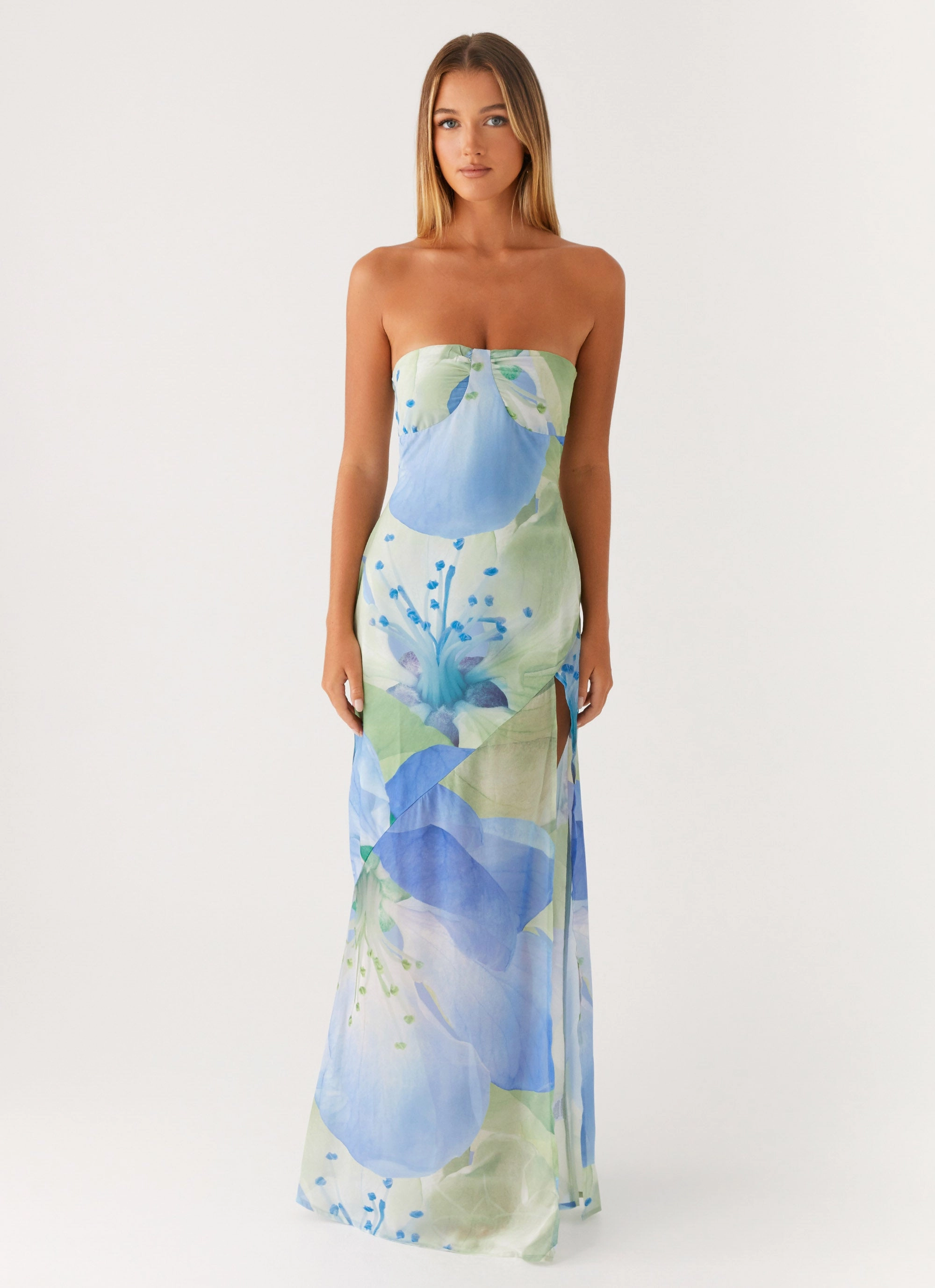 Lawson Maxi Dress - Flower Print Workwear Comfort Dreamy Drape