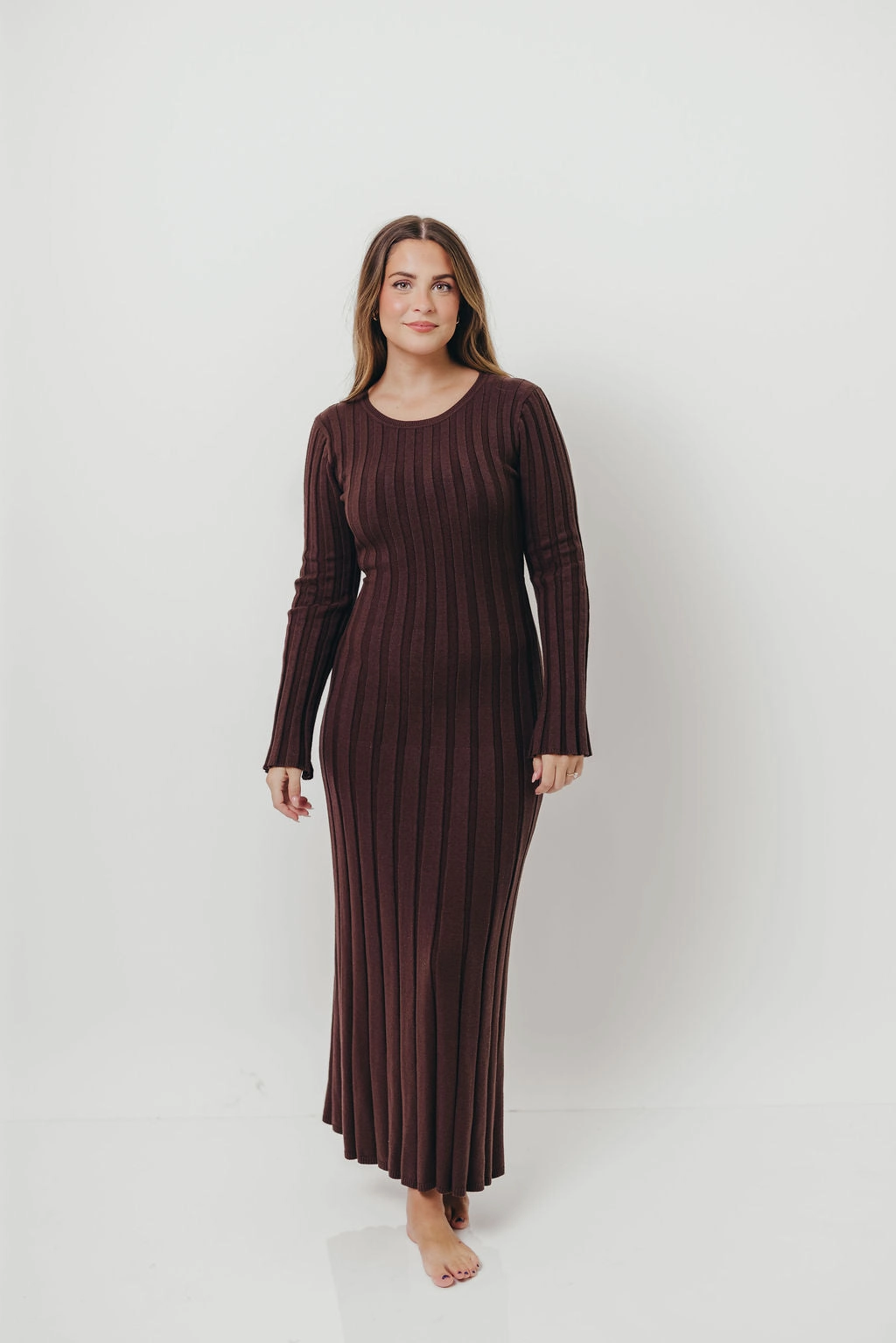 Colette Luxe Maxi Dress in Chocolate Brown Urban Touch