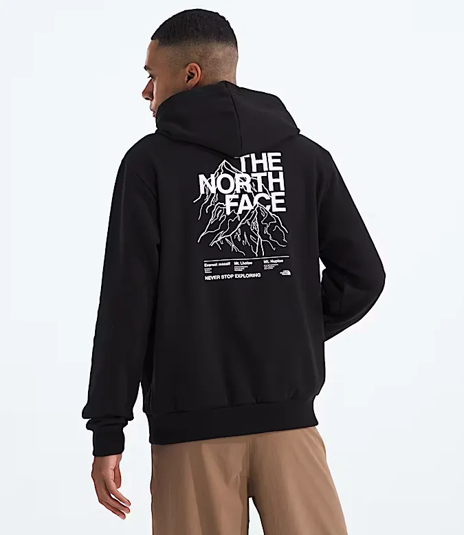 wrinkle free Men's Evolution Half Dome Mountain Graphic Hoodie