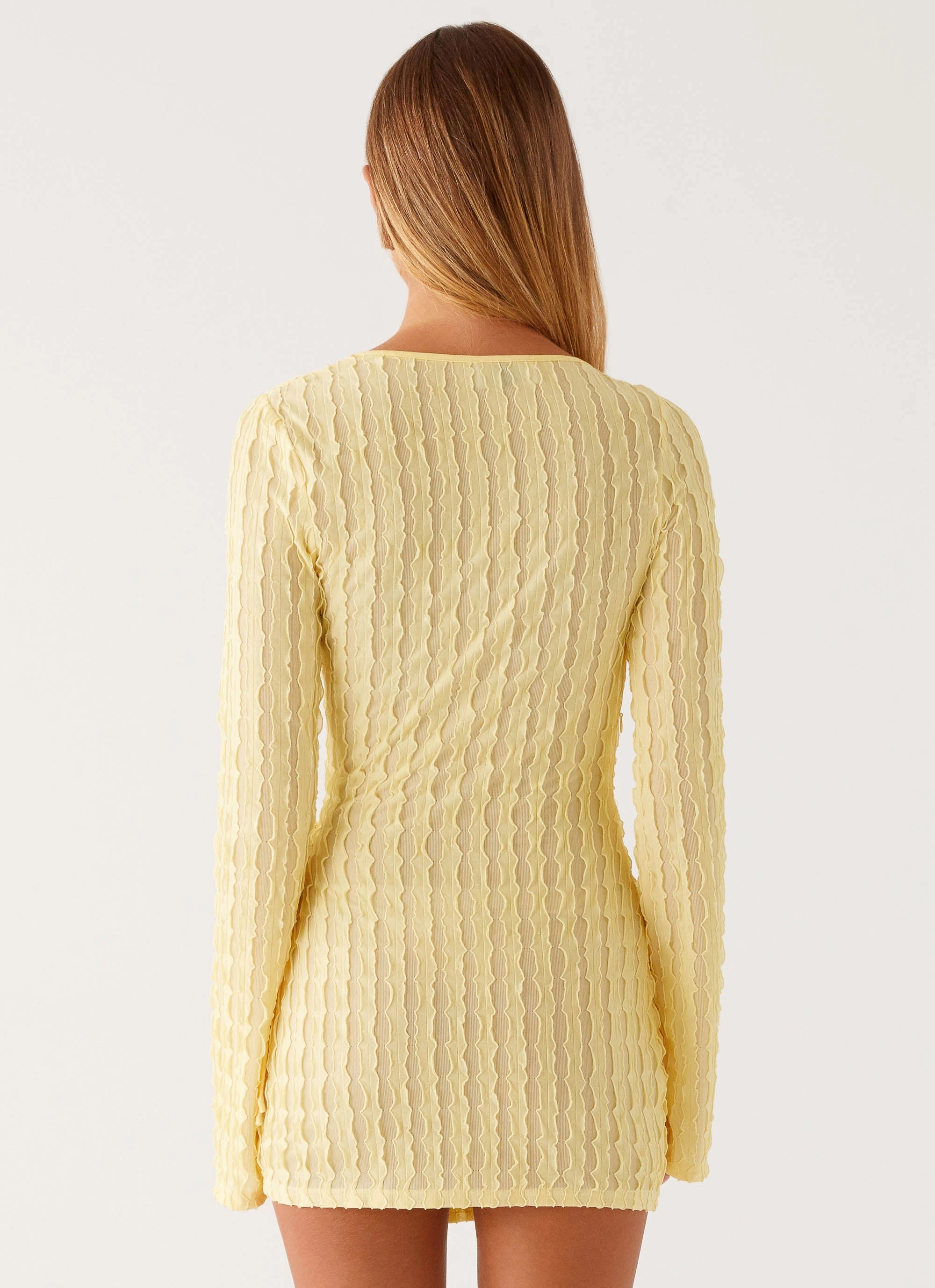Flattering Fit for All Alfie Mini Dress - Pastel Yellow