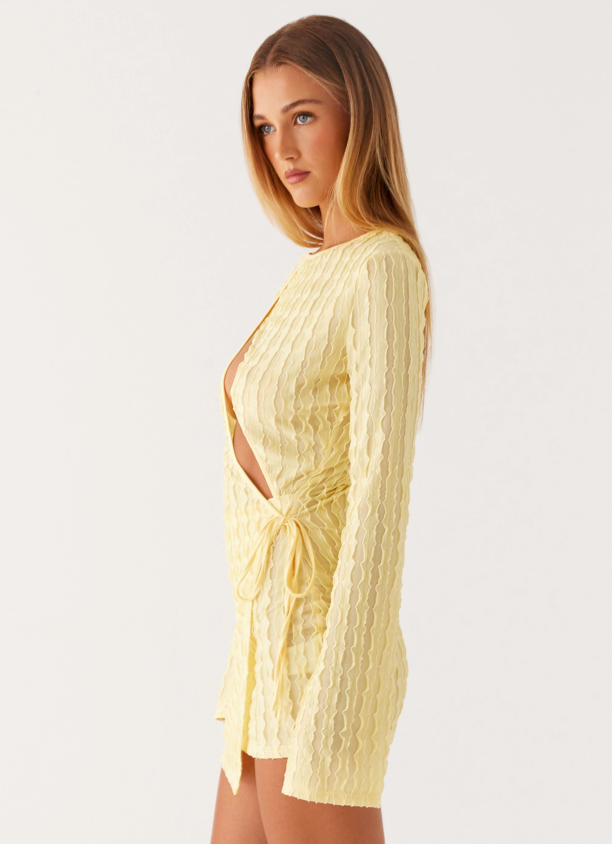 Alfie Mini Dress - Pastel Yellow Comfort Layer Wear