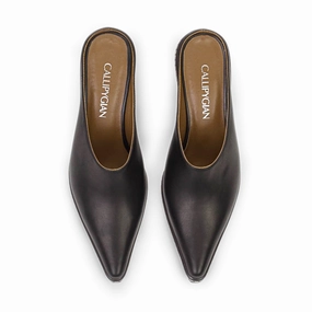 Stylish LEATHER BURGUNDY MULES