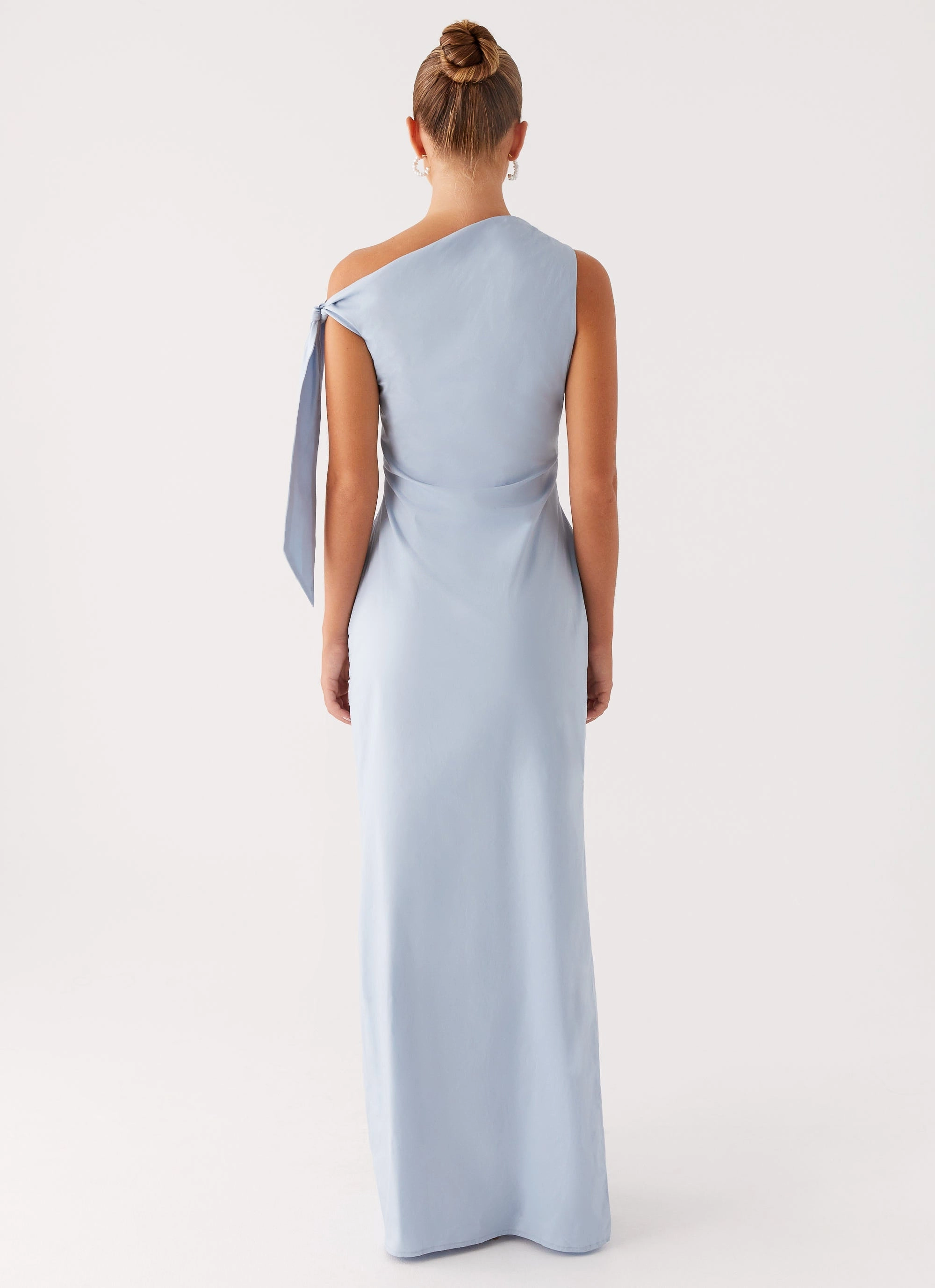 Sleek Draping Marella Maxi Dress - Blue