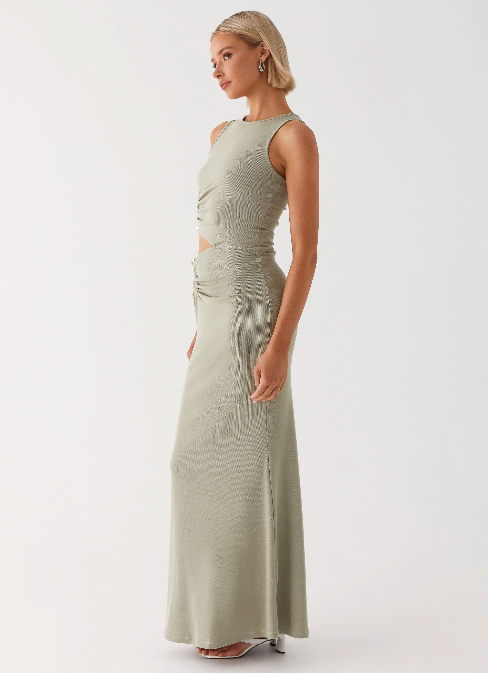 Lace Soft Dual Tones Lennox Maxi Dress - Sage