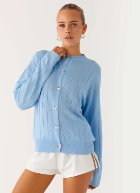 Cool Day Leo Oversized Cardigan - Sky Blue