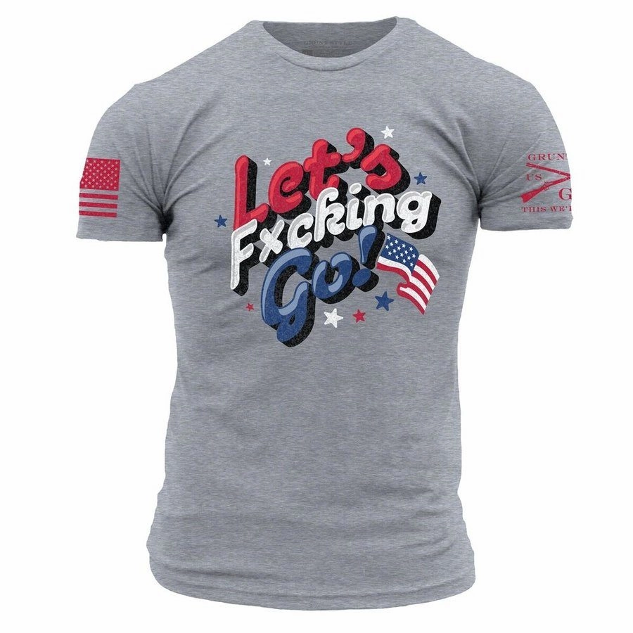 Let's F*cking Go T-Shirt - Dark Heather Gray sale season Plus size confidence