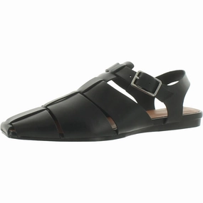 Letta Womens Leather Buckle Mules Comfortable Construction