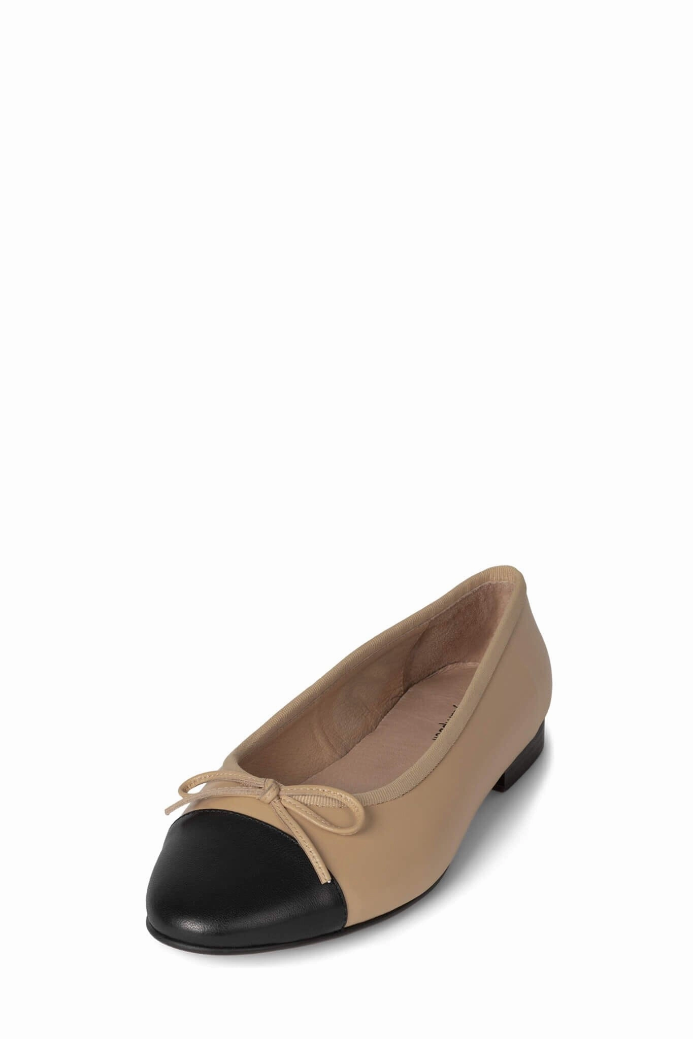 Jeffrey Campbell Arabesque Cap Toe Flat in Natural Black Play Day