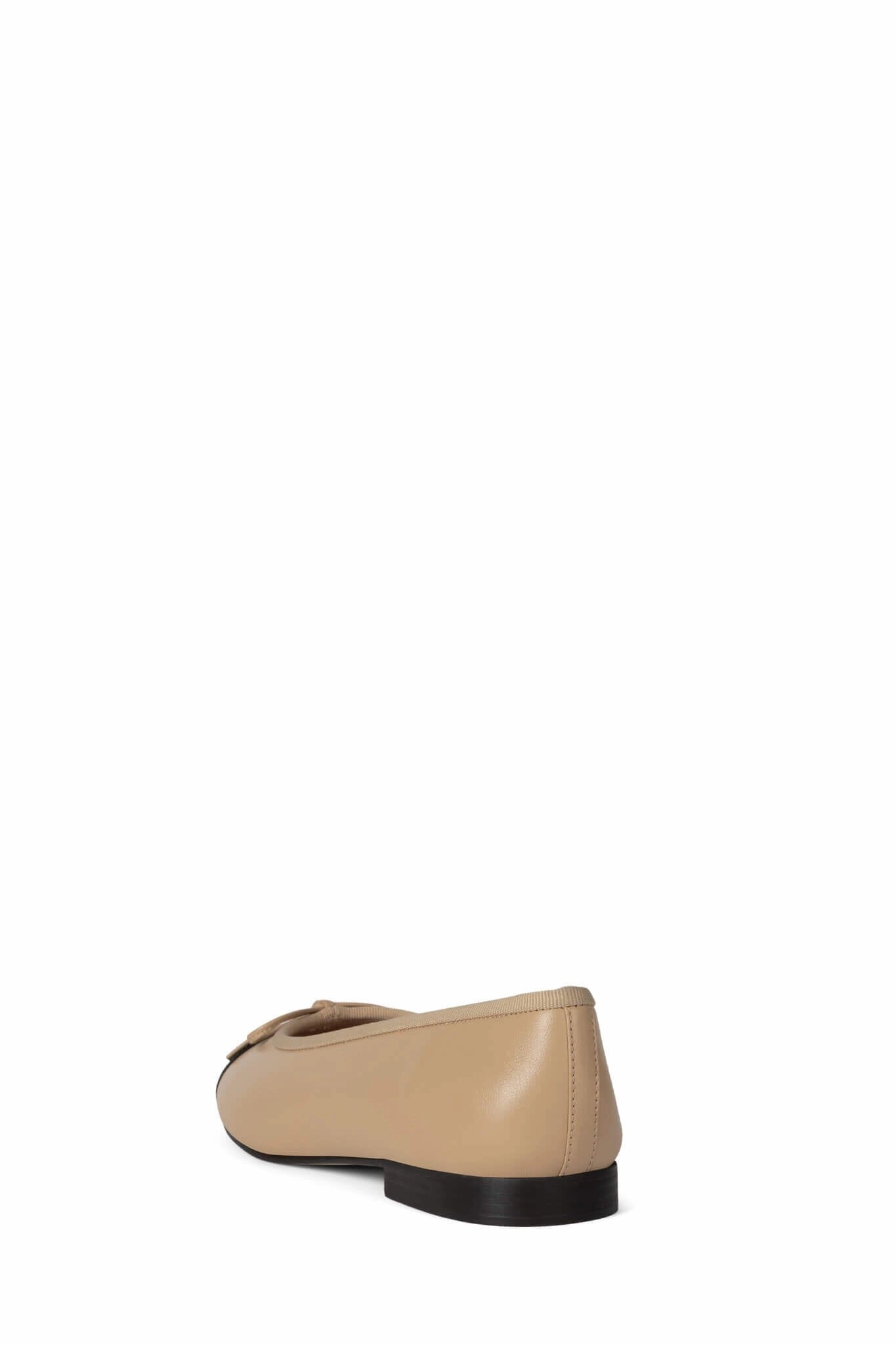 Flight Mode Lightweight Fit Jeffrey Campbell Arabesque Cap Toe Flat in Natural Black