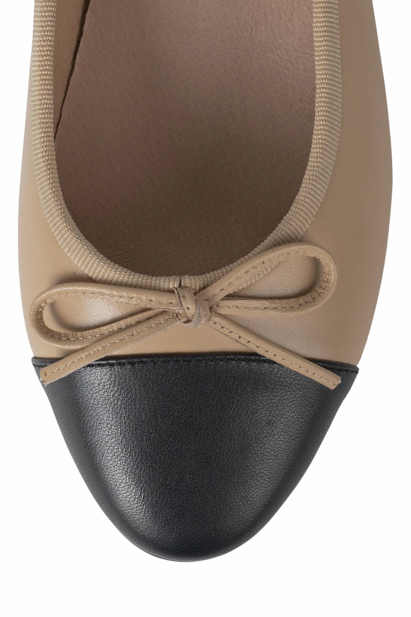 Sun View Jeffrey Campbell Arabesque Cap Toe Flat in Natural Black