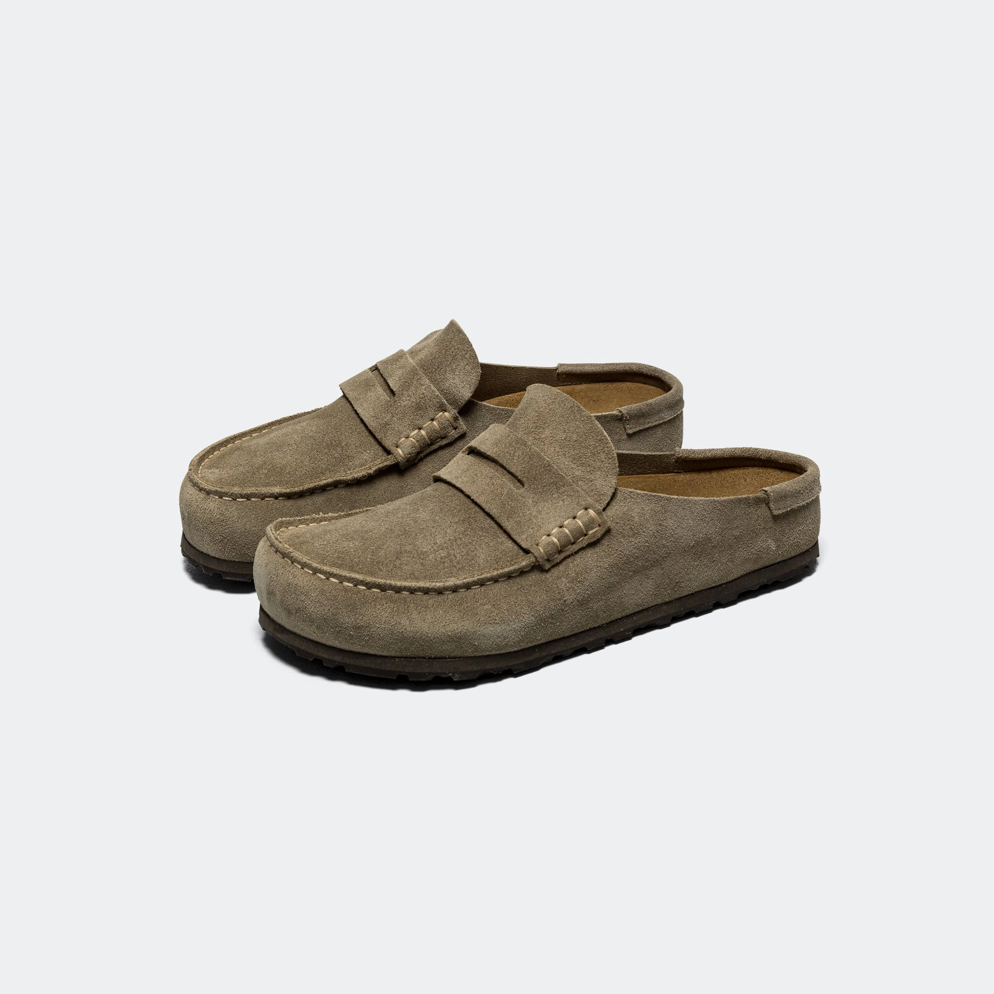 Naples Wrapped - Taupe Suede Leather Pastel Soft