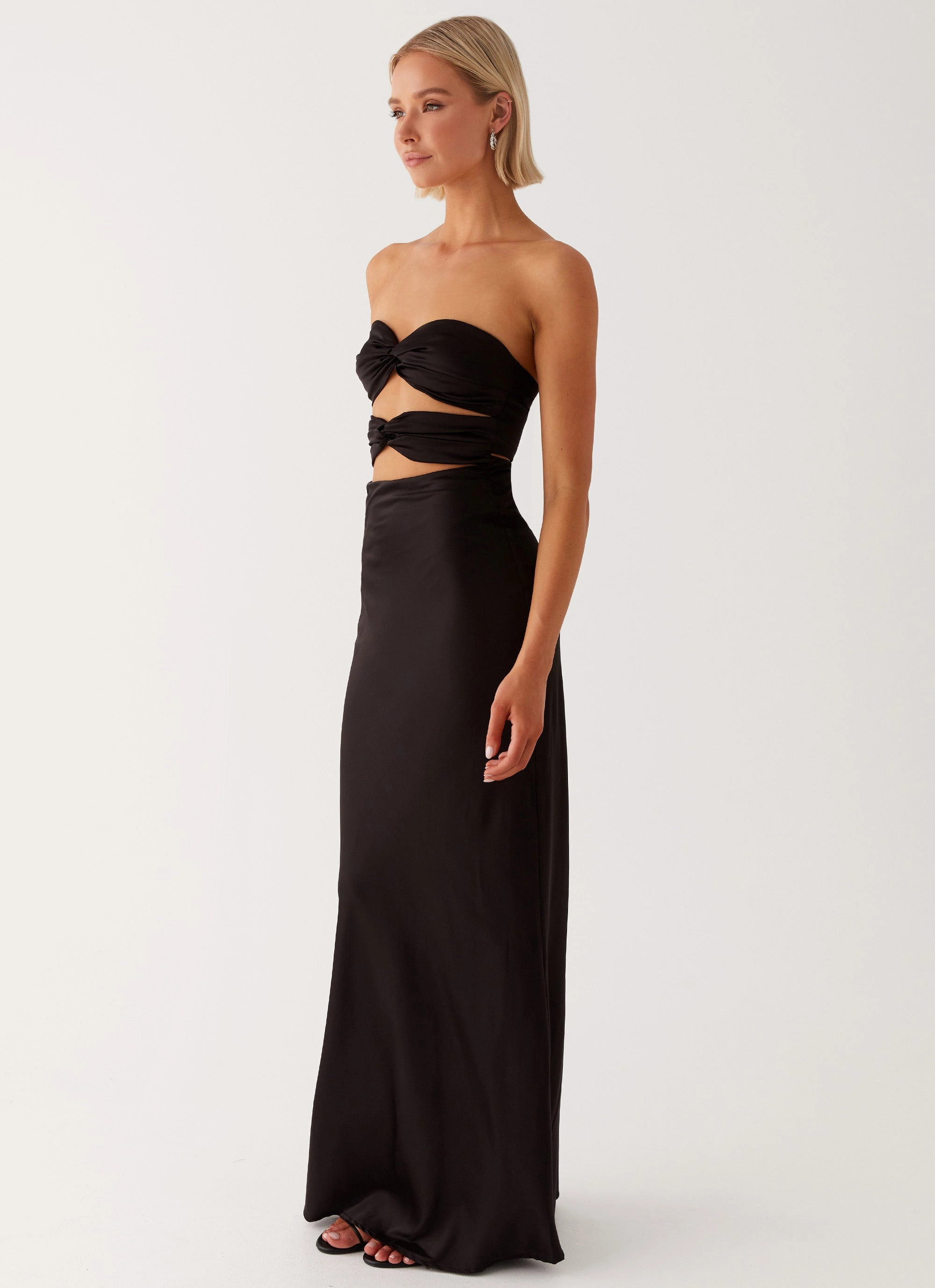 Tianna Strapless Maxi Dress - Black AntiStaticMaterial