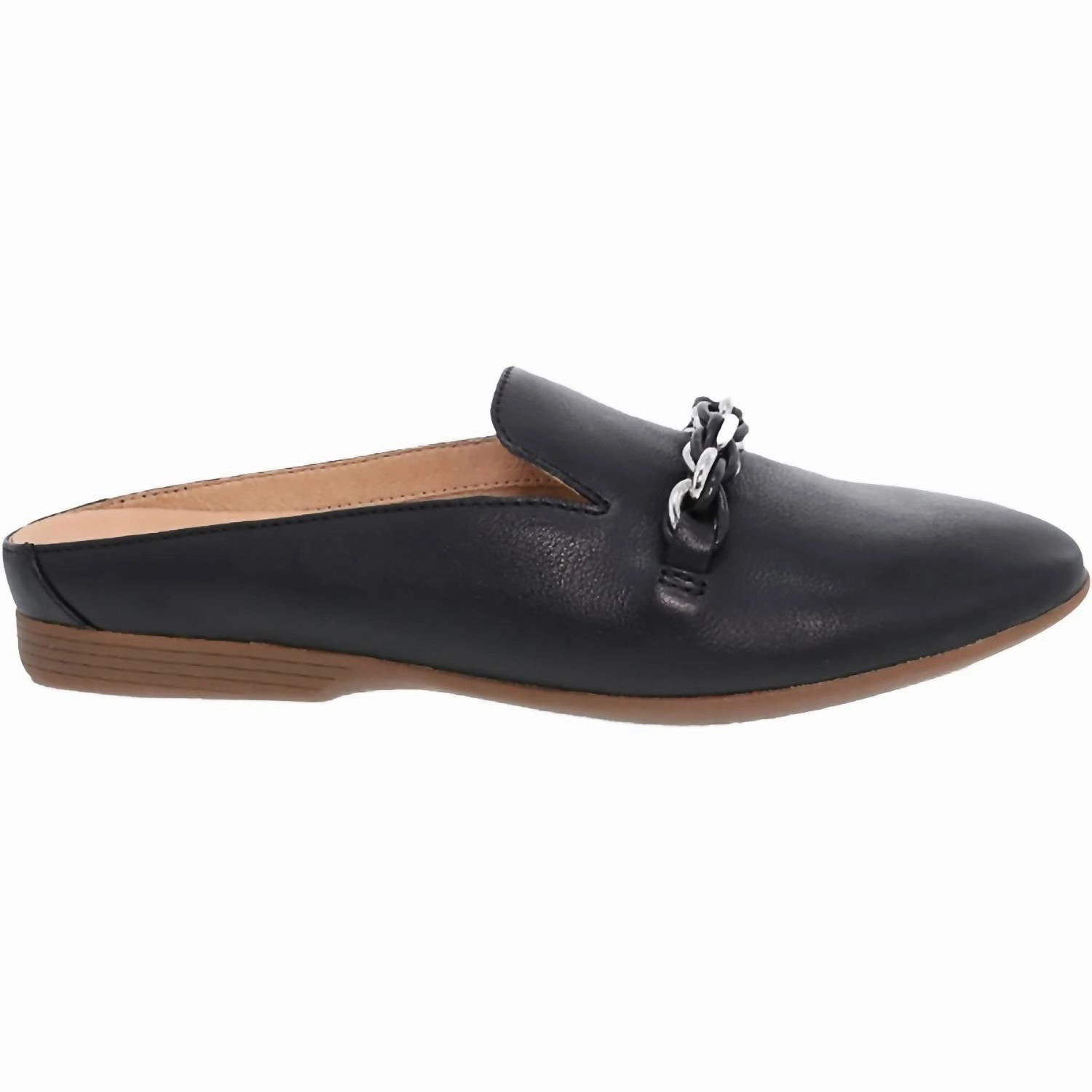 Women's Leora Nappa Leather Flats In Black Supportive straps