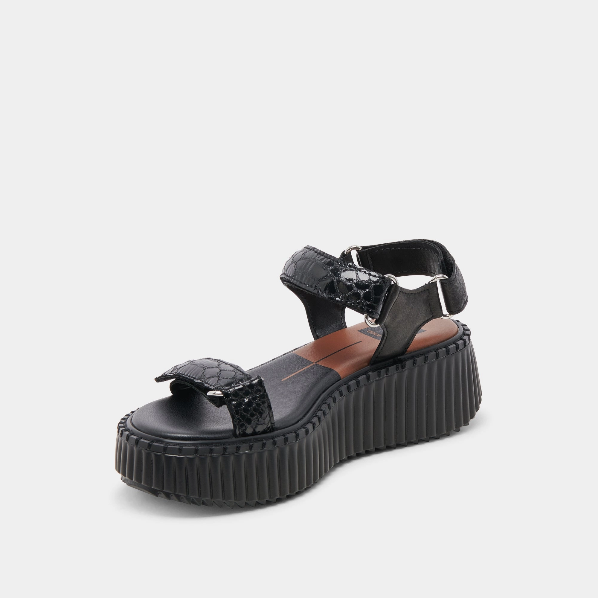 Dolce Vita Debra Sandals in Midnight Embossed Leather Durable Design Carbon plate