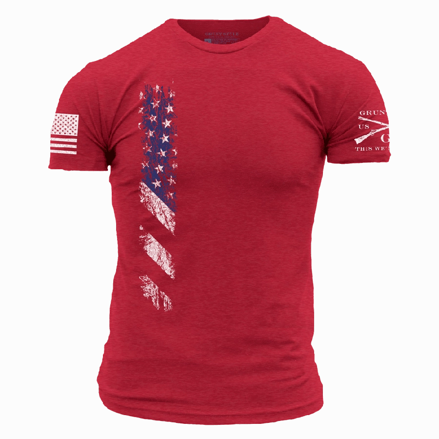 Tear Resistant Knit Quick-Dry Fabric True Colors T-Shirt - Red