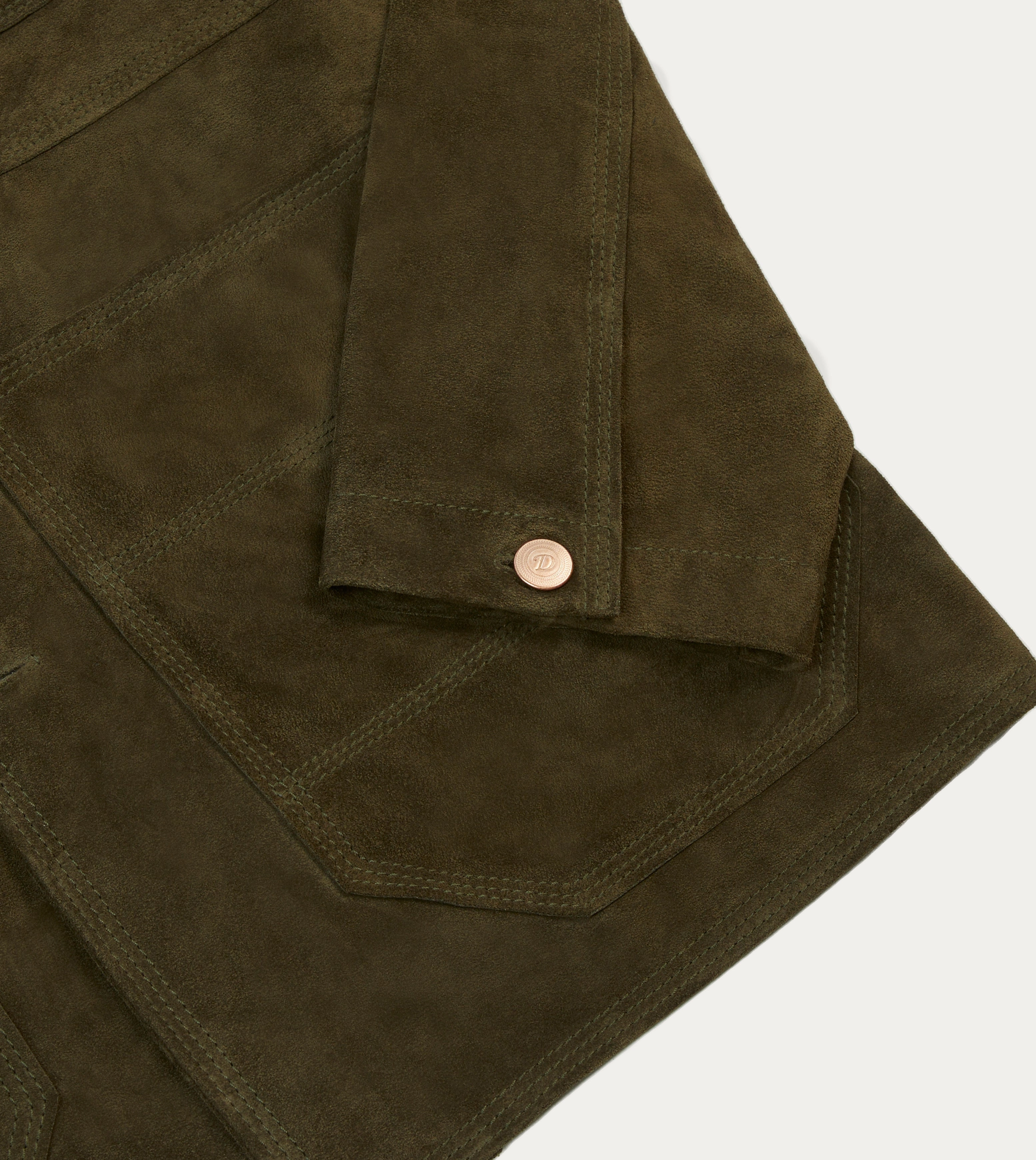 Light Coverage Olive Suede Welder Jacket