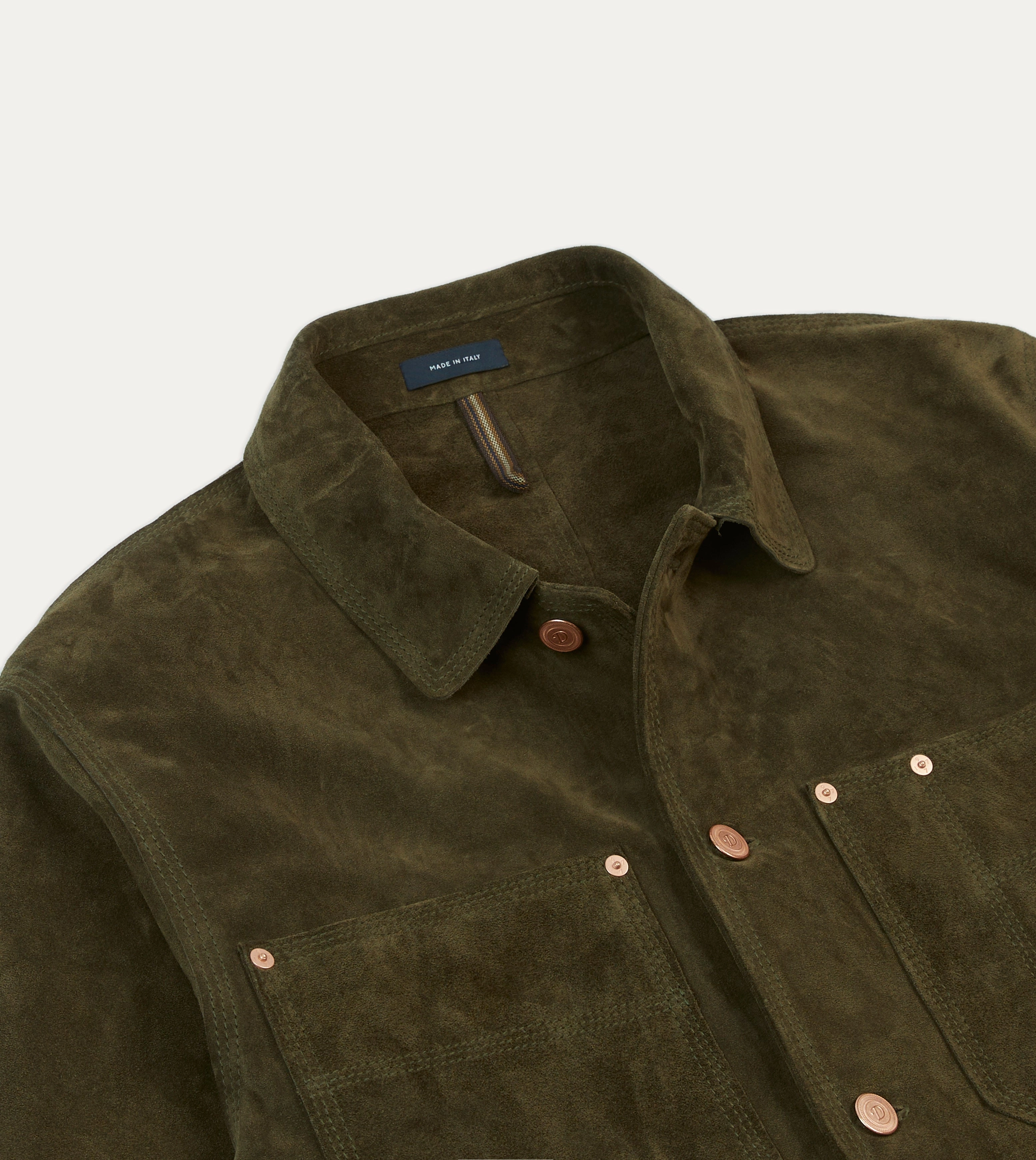 Equity Olive Suede Welder Jacket
