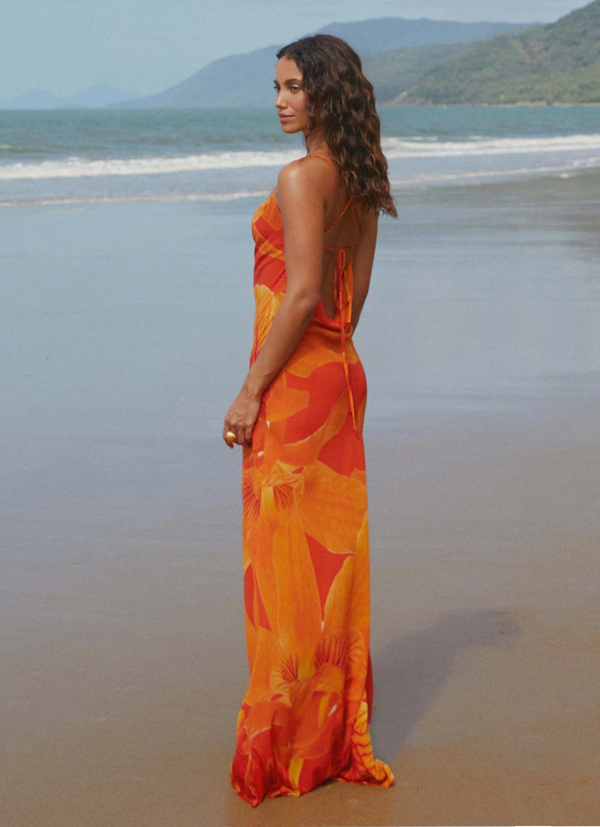 Midafternoon Maxi Dress - Serene Orange Relaxed Look Evening Vibe