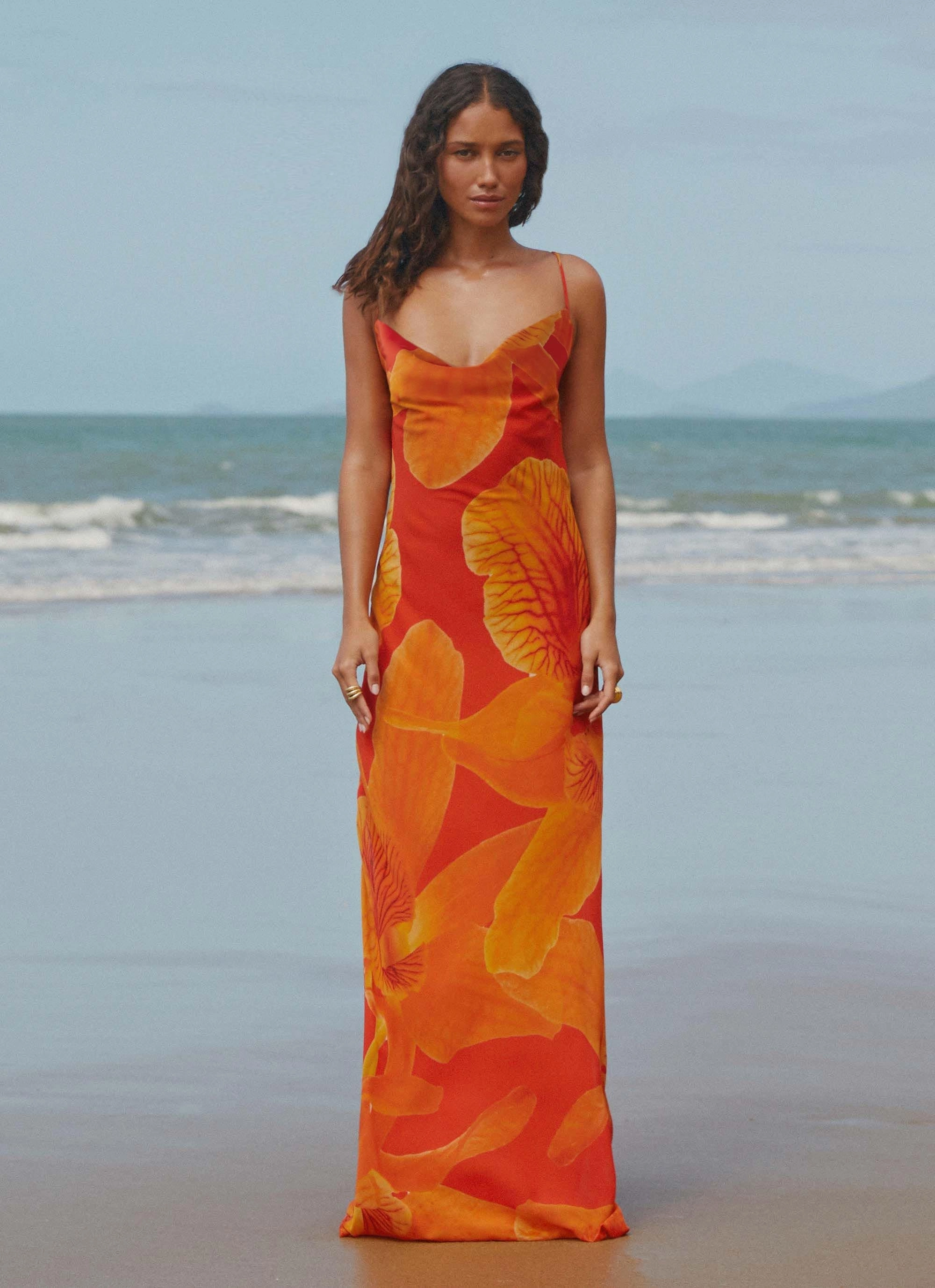 Stylish Fit Petite Chic Midafternoon Maxi Dress - Serene Orange