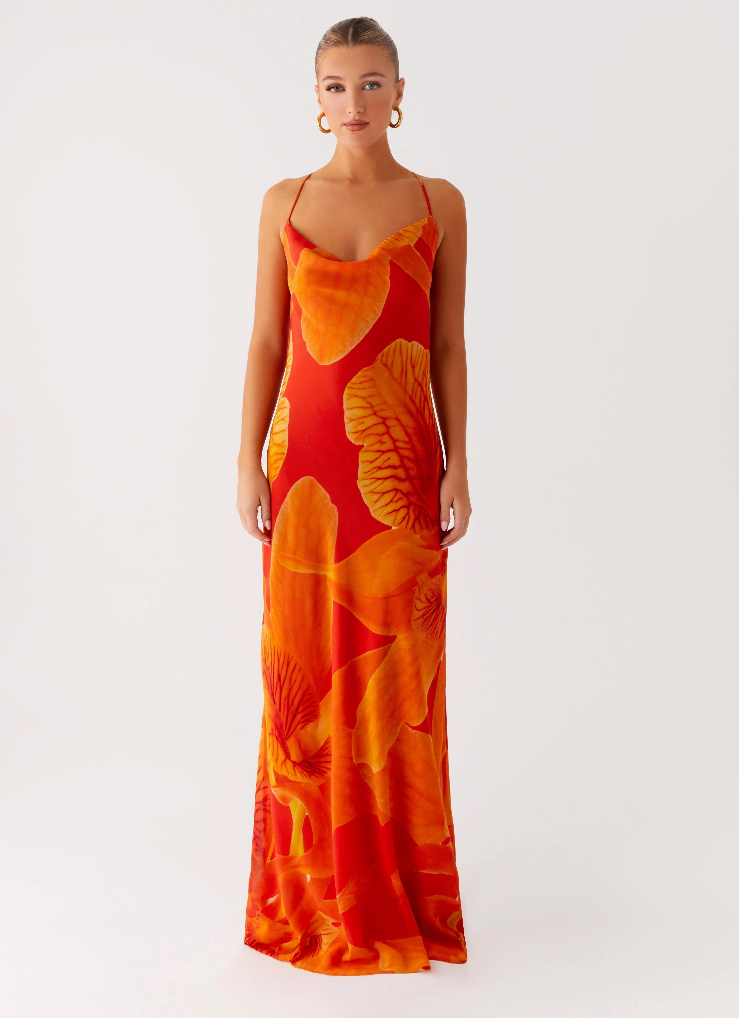 Midafternoon Maxi Dress - Serene Orange Bold Movement SmoothEdgeFinish