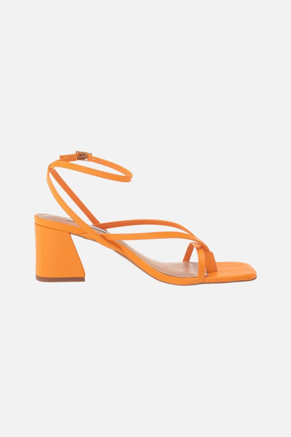 Steve Madden Alaina Sandal in Orange Leather Shock Resistant