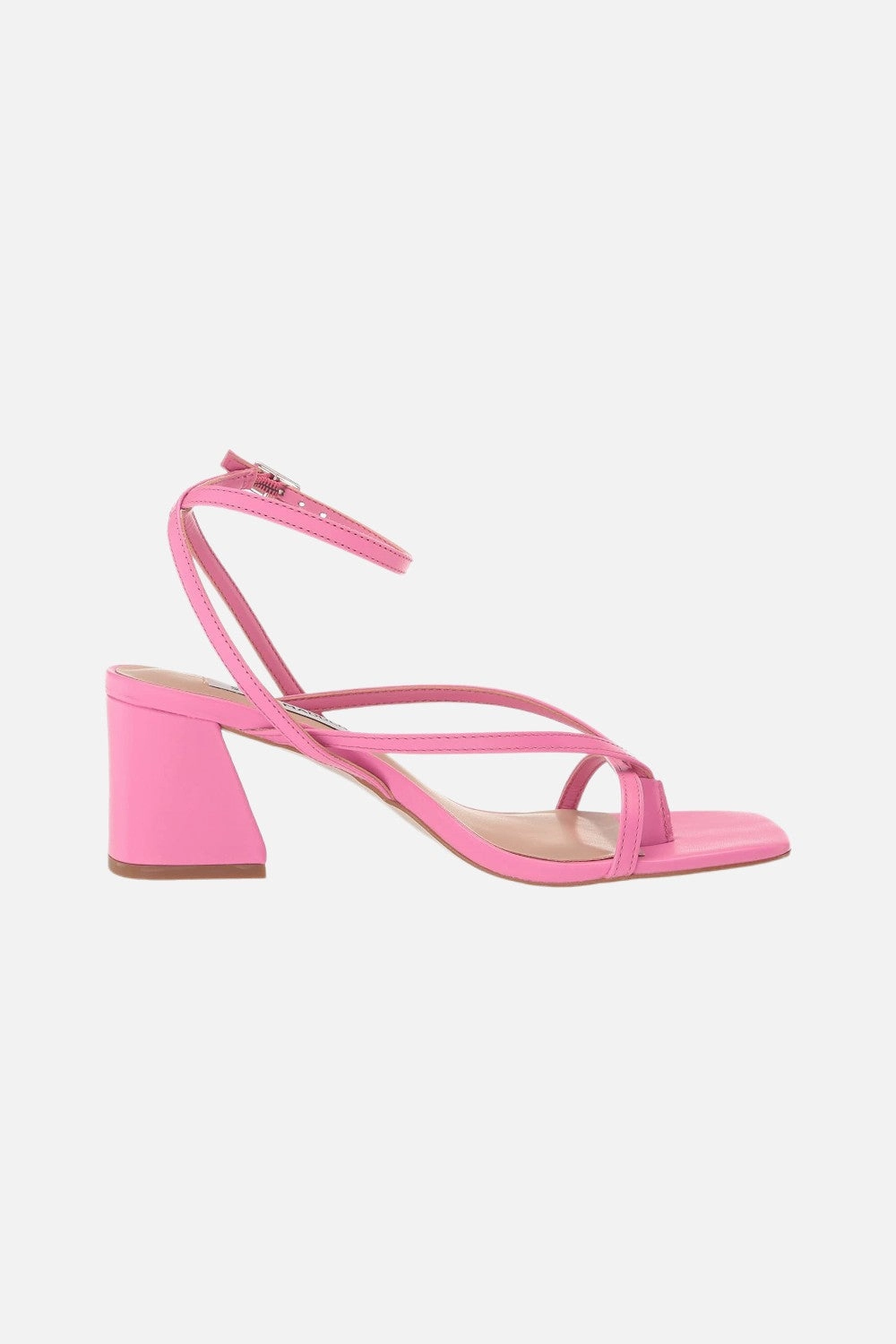 Comfortable Step Sandal Steve Madden Alaina Sandal in Fuschia Leather