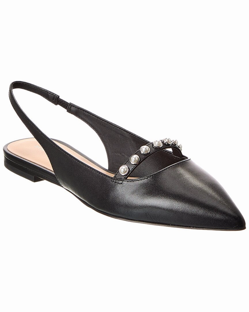Stuart Weitzman Pearl Leather Slingback Flat Easy To Wear Footwear Comfortable Walk