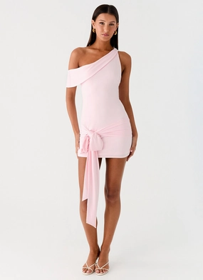 Minimalist Fit Trendy Look All Day Mini Dress - Baby Pink