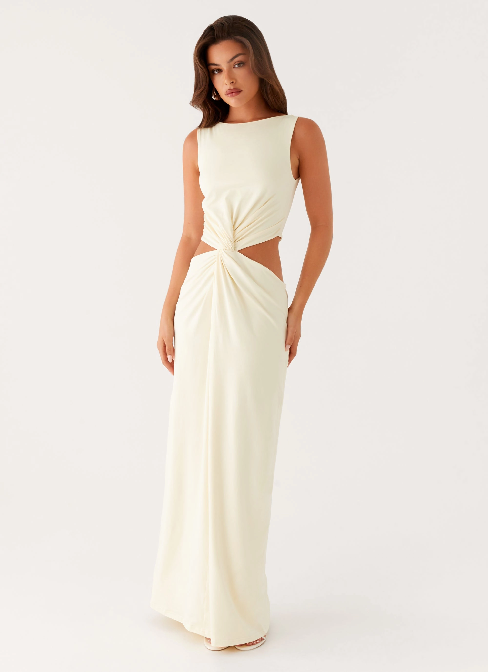 Calm Silhouette Lilabelle Twist Maxi Dress - Yellow
