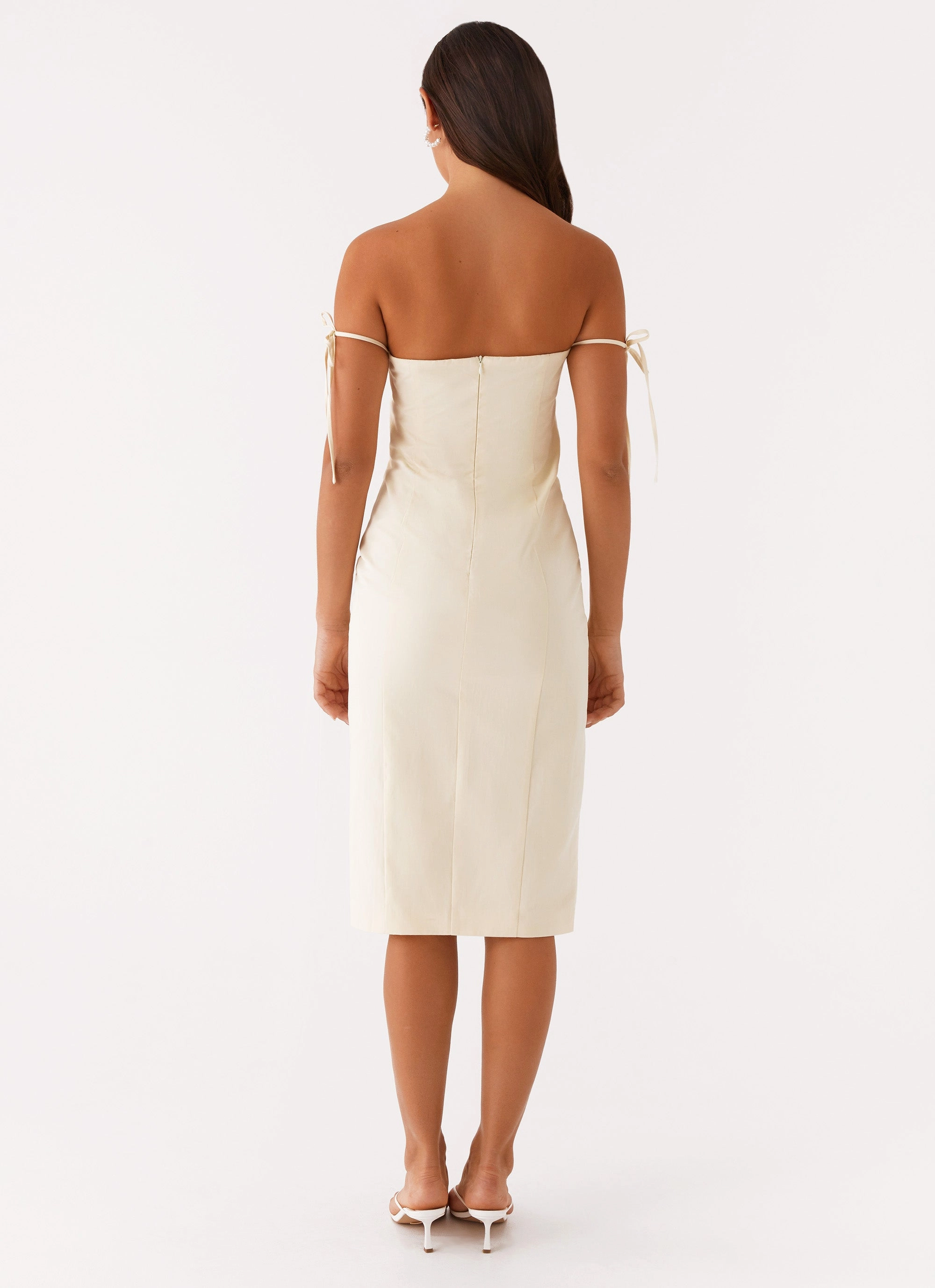 custom-fit Limelight Midi Dress - Lemon