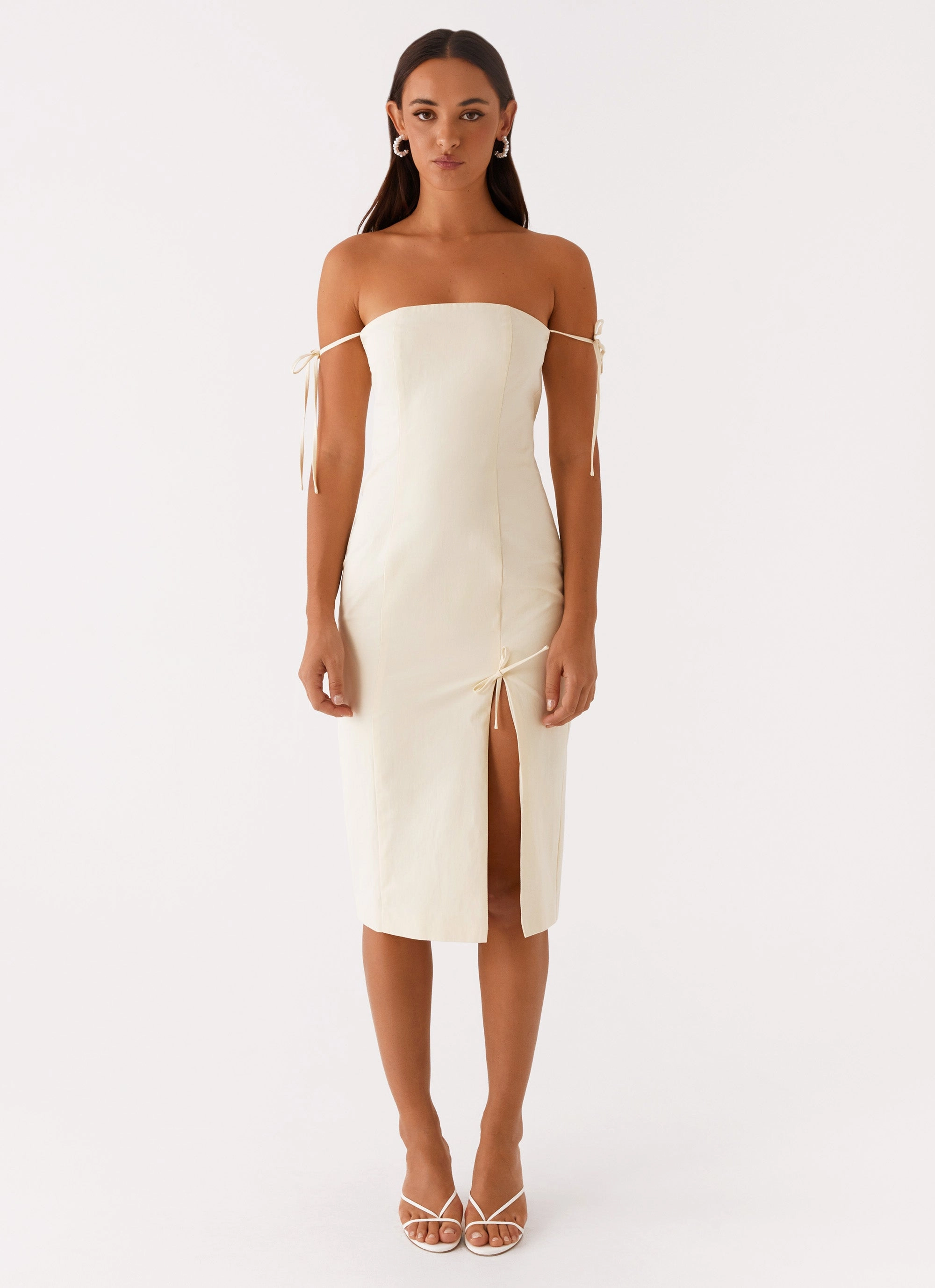 Timeless Vibe ConvertibleNeckline Limelight Midi Dress - Lemon