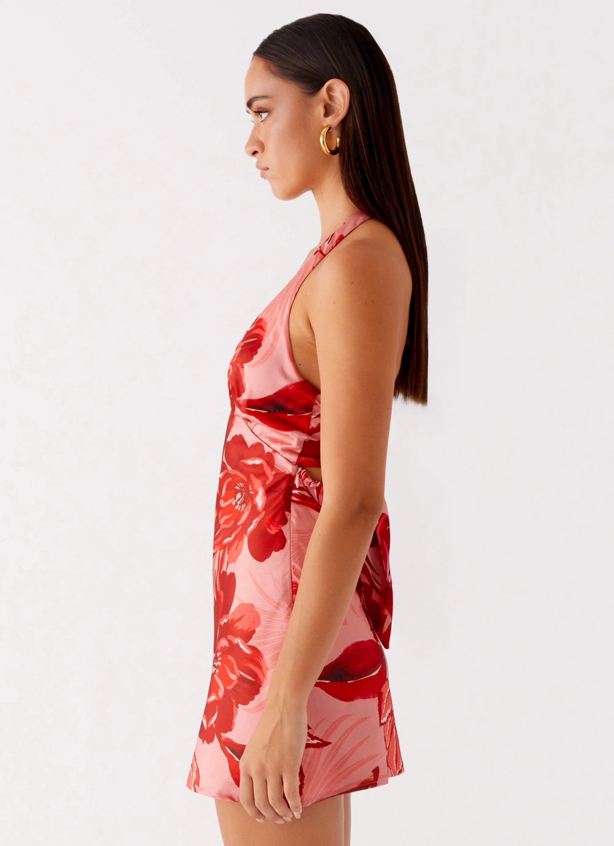 Heavy Hearted Mini Dress - Sicily Sunsets Print All-Purpose Comfort